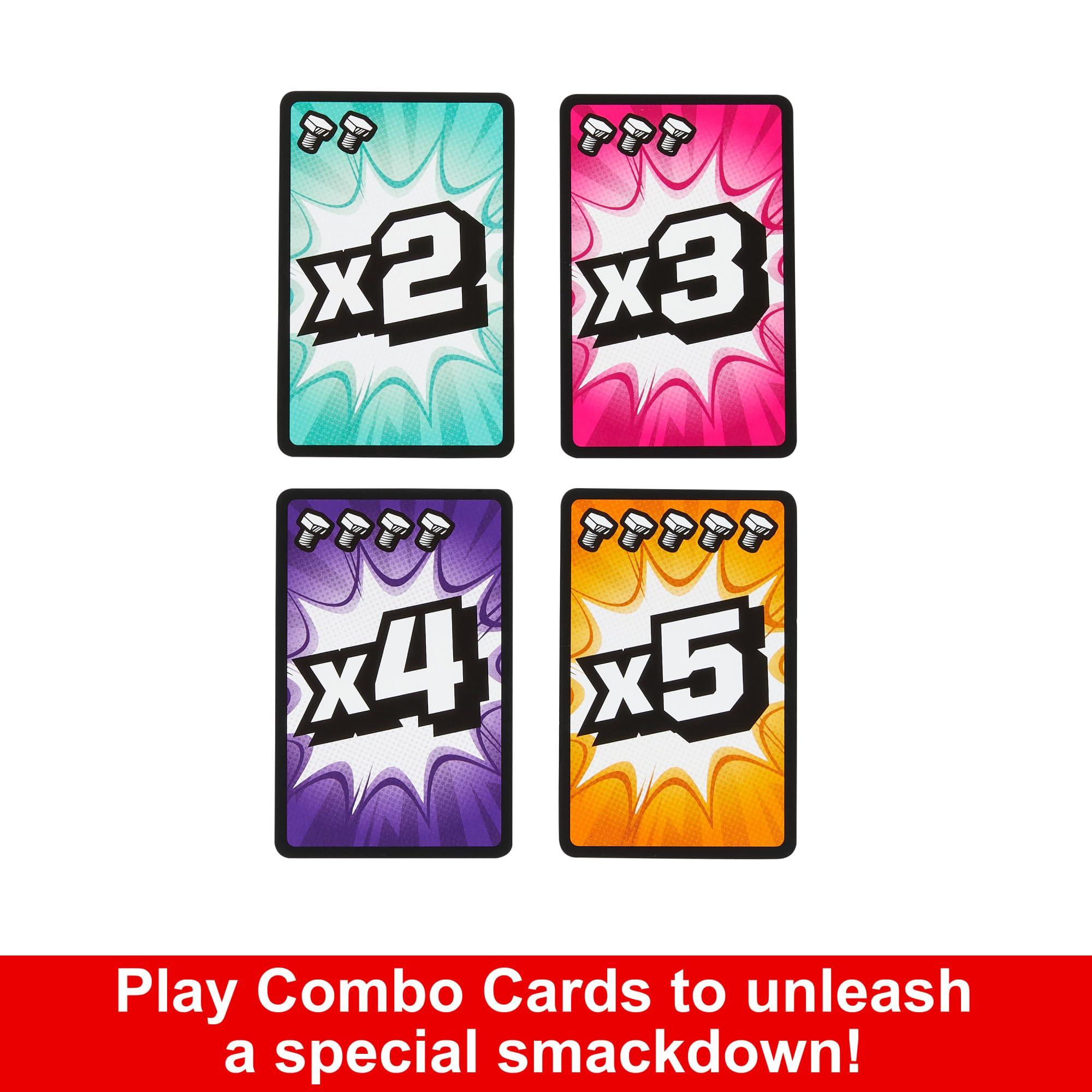 Mattel Games Rock ‘Em Sock ‘Em Robots Fight Cards Card Game, Team Party Game for Kids & Adults with 2 Boxing Gloves - Image 5
