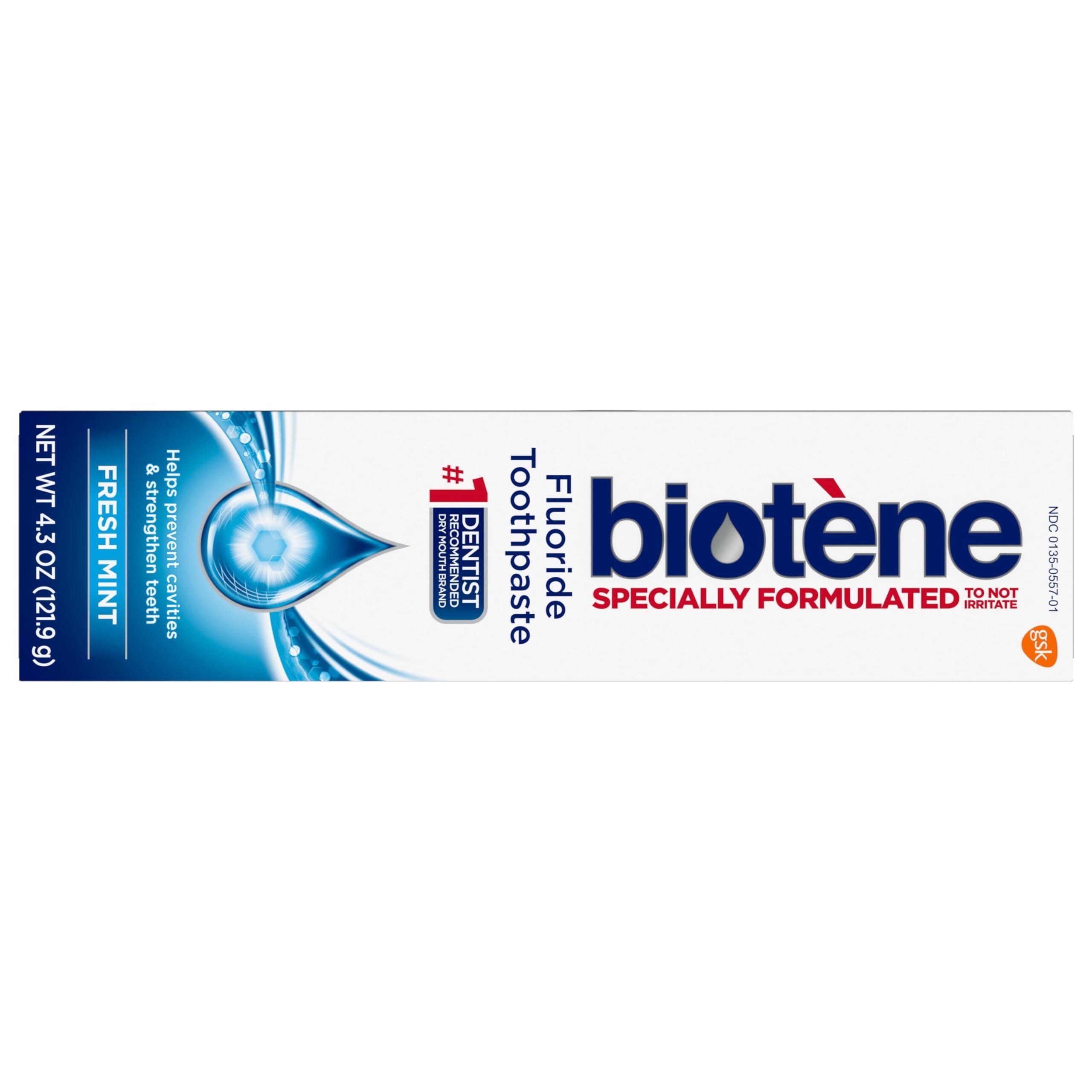 biotène Fluoride Toothpaste for Dry Mouth Symptoms, Bad Breath Treatment and Cavity Prevention, Fresh Mint - 4.3 oz - Image 10