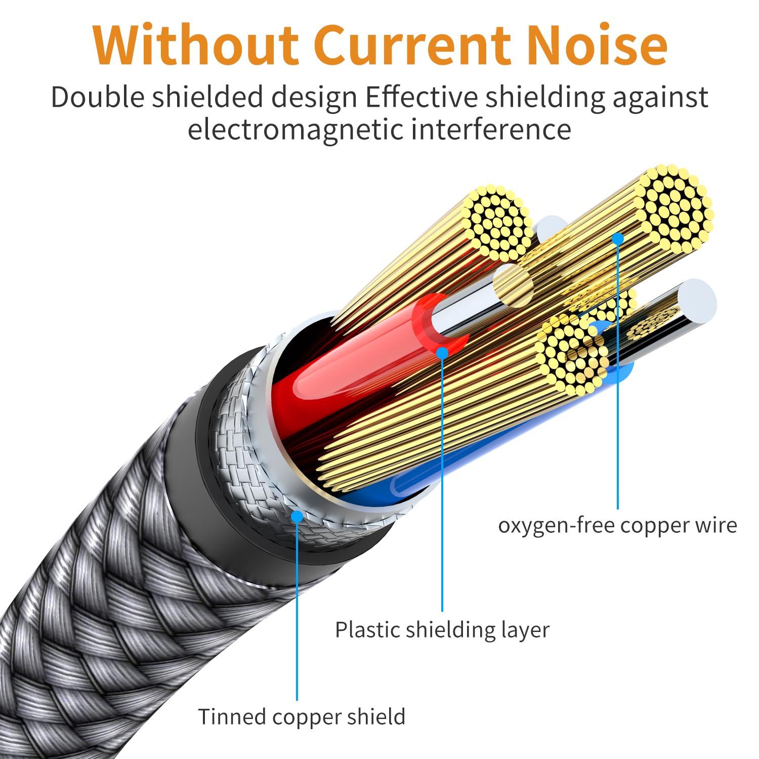 3.5mm to 2.5mm Aux Audio Cable (5FT),Replacement Audio Cord Compatible with SoundTrue Soundlink Bose 700 QuietComfort QC45 QC35II QC35 QC25 Noise Cancelling Headphones,NC700 On-Ear 2 OE2 OE2i (Grey) - Image 6