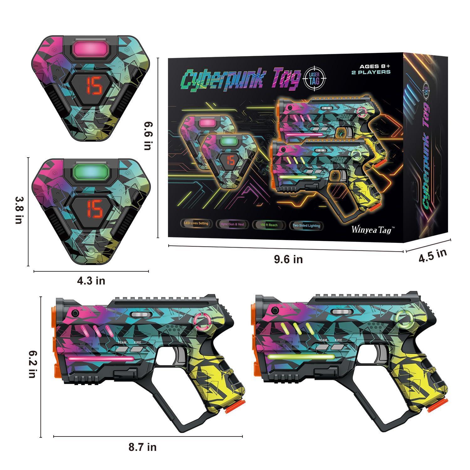 Laser Tag Set of 2, Lazer Tag Game for Kids Indoor & Outdoor Play, Gift Ideas for Kids Teens and Adults, Cool Toys for Teenage Ages 8 9 10 11 12+Year Old Boy & Girls - Image 3