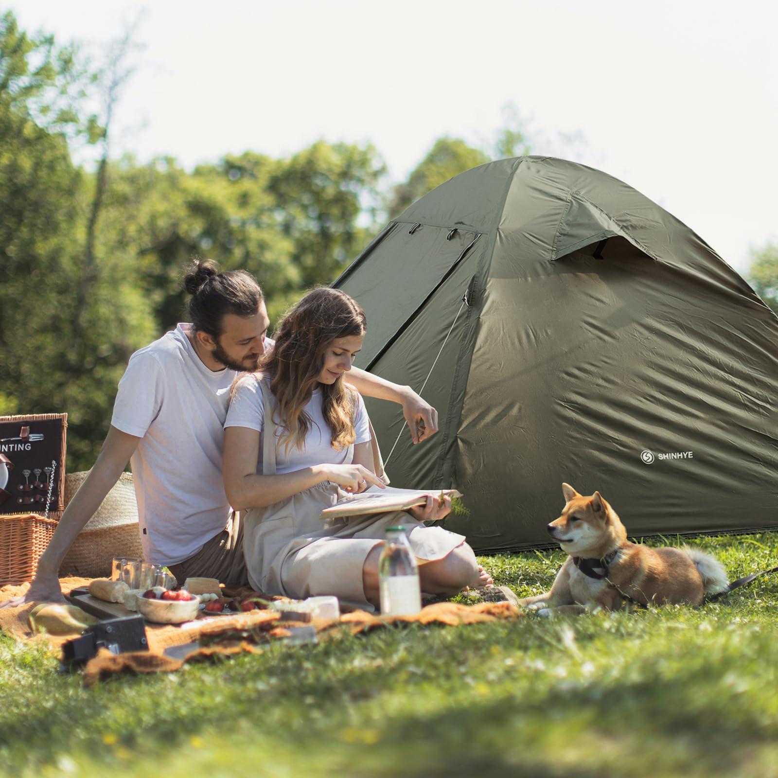 Backpacking Tent for Camping 2/3/4 Person Hiking Ultralight Tent for Waterproof Windproof Outdoor Two Doors Tents Easy Quick Setup Lightweight Tent Instant Tent - Image 3