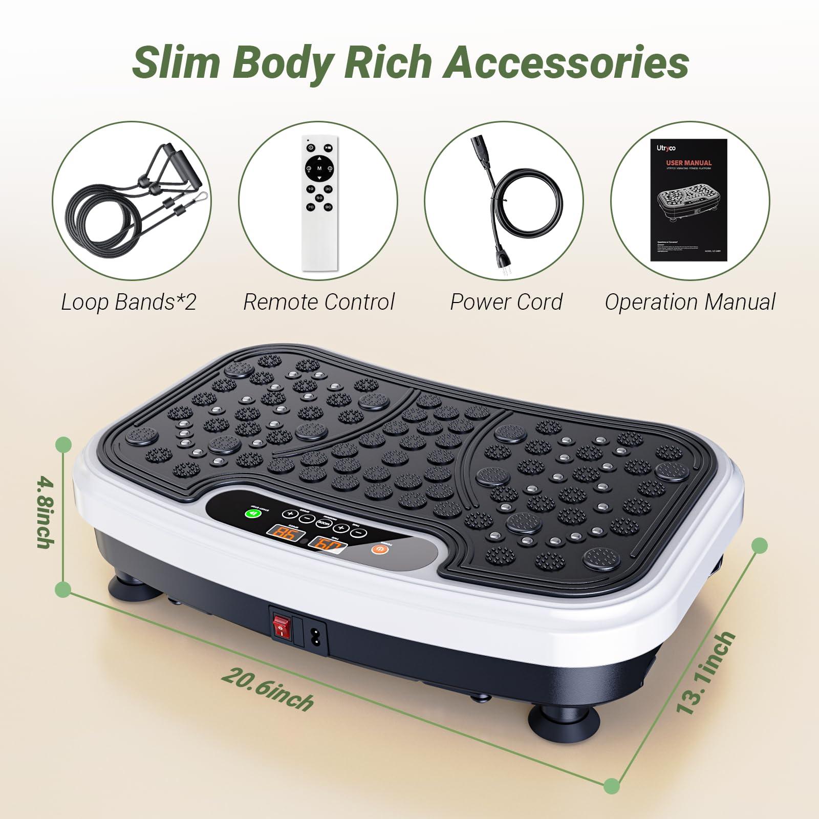 UTRYCO Whole Body Vibration Plate Exercise Machine Vibrating Plate Shaking with Weight 330lbs, Shake Plate Exercise Machine Power Plate Vibration Platform for Fitness Equipment Workout - Image 5