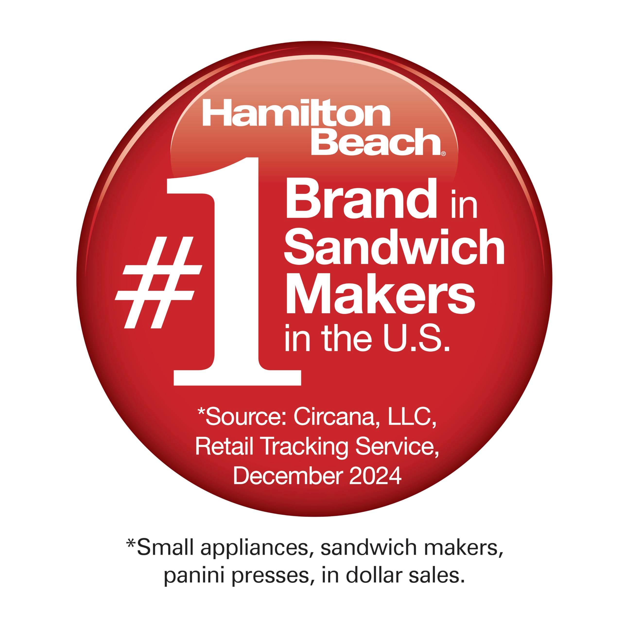Hamilton Beach Dual Breakfast Sandwich Maker with Timer, Silver (25490A) - Image 10