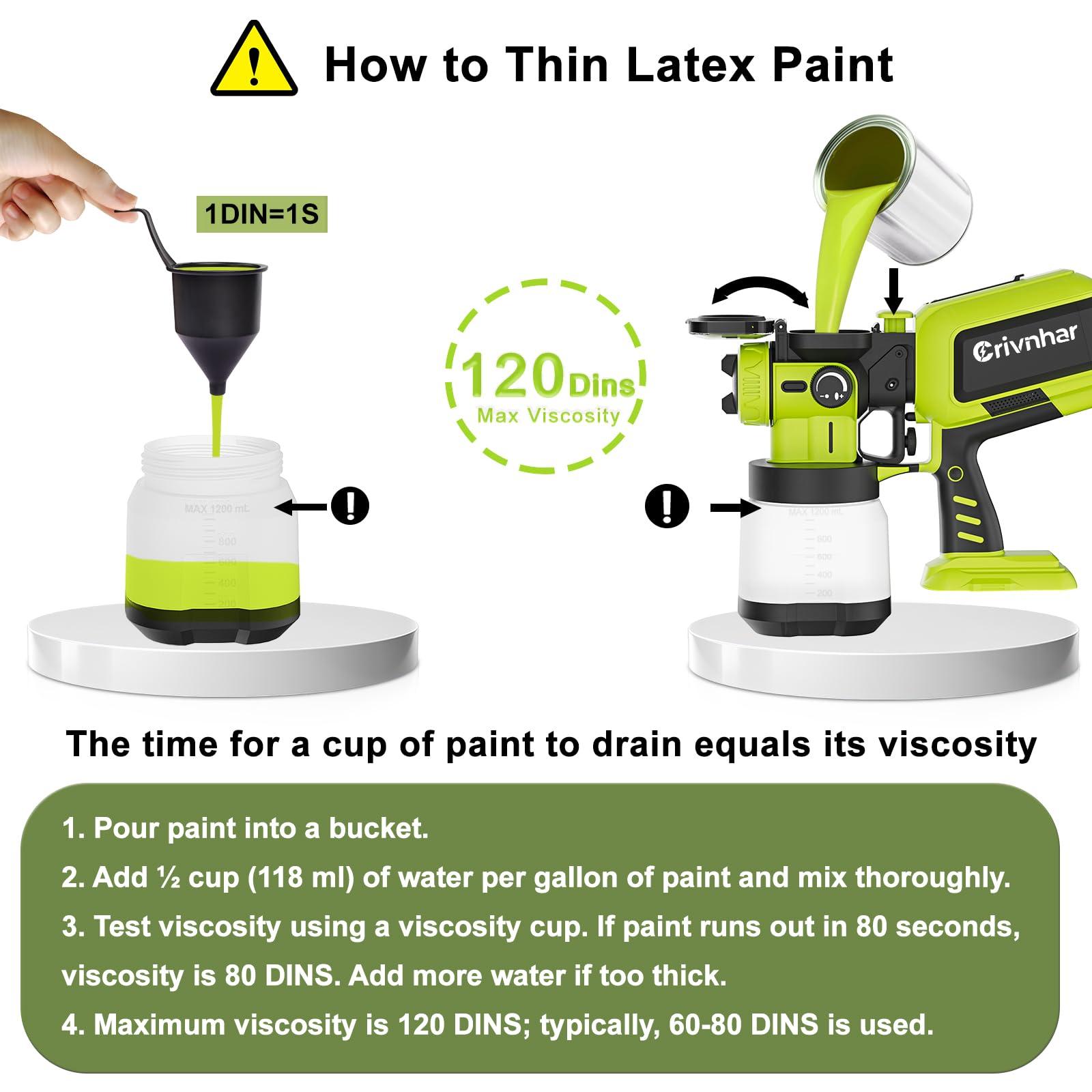 Cordless Paint Sprayer 70000RPM Compatible with Ryobi 18V Battery, 1200mL Handheld HVLP AUTO Paint Sprayer with Brushless Motor for Home Furniture Deck Ceiling Cabinets Fence Door(No Battery) - Image 7