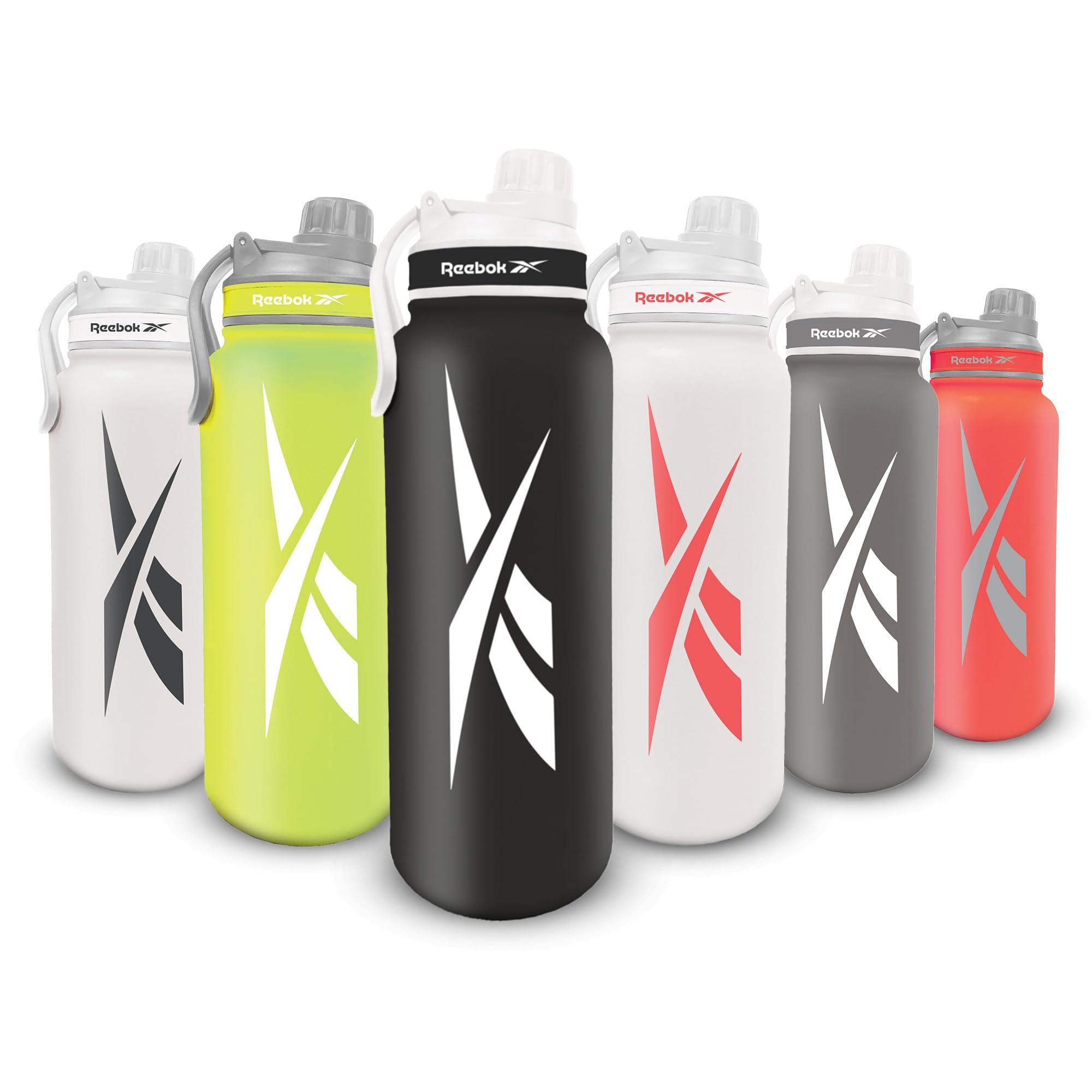 Reebok Stainless Steel Water Bottle With Athletic Design - Insulated Water Bottle 40 oz With Chug Lid - Double Wall Vaccum Insulated Sports Water Bottle, BPA Free (Black) - Image 8