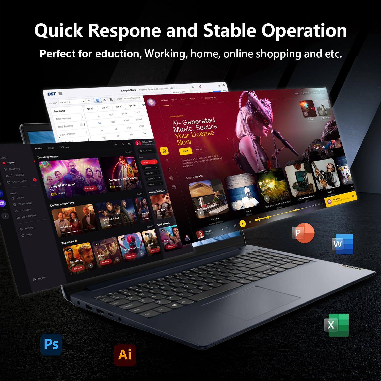 Lenovo IdeaPad 1i Laptop, 15.6" FHD Touchscreen, Intel Core i5-1235U Processor, 24GB RAM, 1TB SSD, Webcam, HDMI, Wi-Fi 6, Windows 11 Home, Blue - Image 5