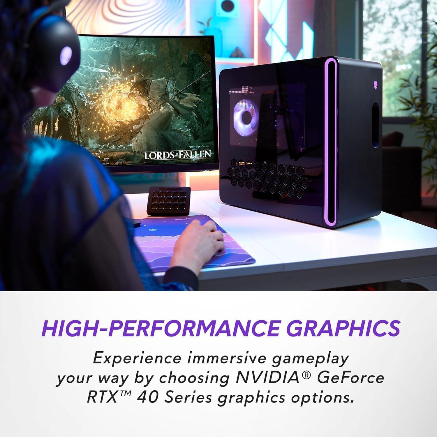 Alienware Aurora R16 Gaming Desktop - 24-core i9-13900F, NVIDIA GeForce RTX 4070, 64GB DDR5 RAM, 4TB SSD, 1TB HDD, Windows 11 Pro, Bundle JAWFOAL Accessories - Image 4
