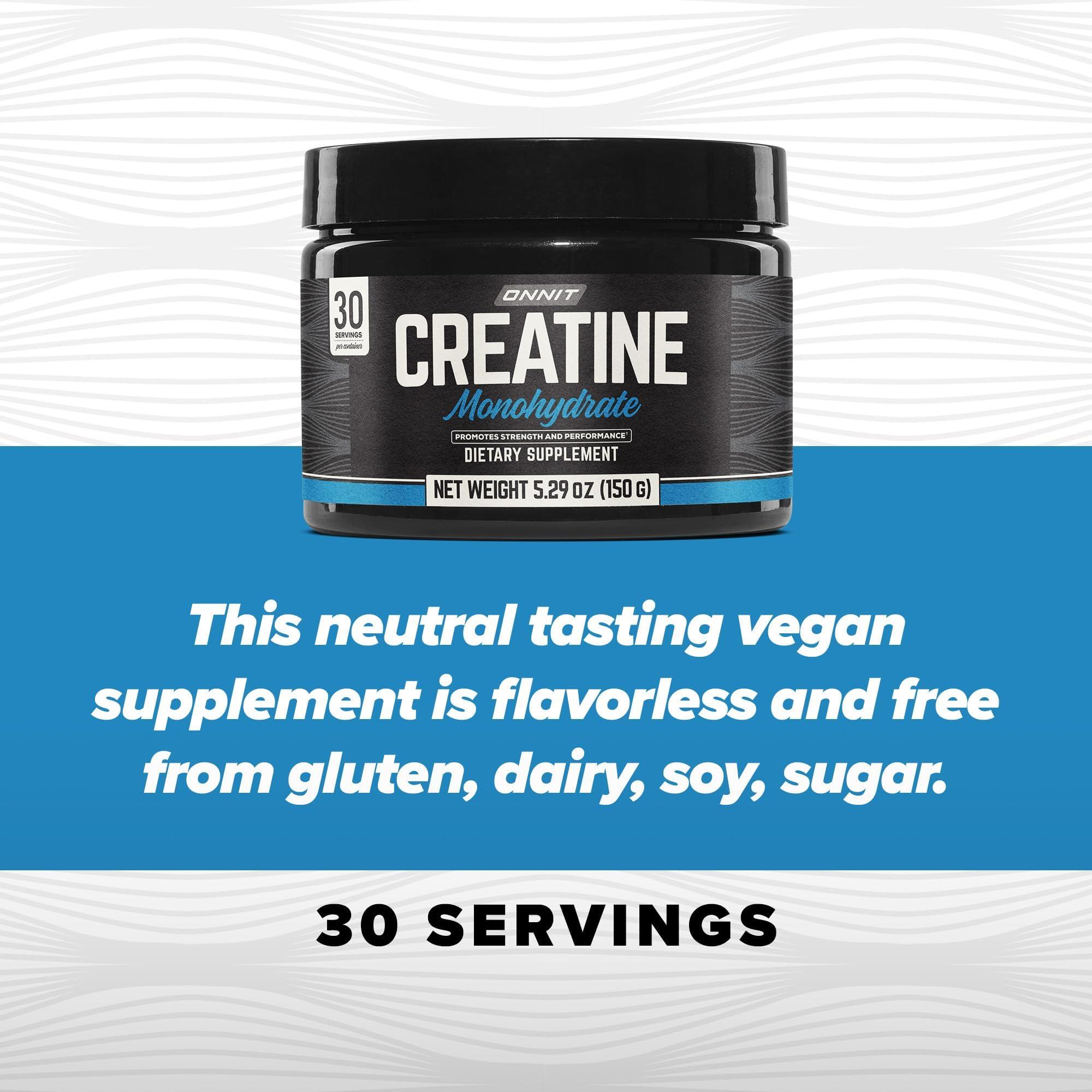 ONNIT Creatine Monohydrate Powder, Creatine Powder Supplement That Promotes Strength and Power, 30 Servings per Tub, 5.29 oz - Image 6