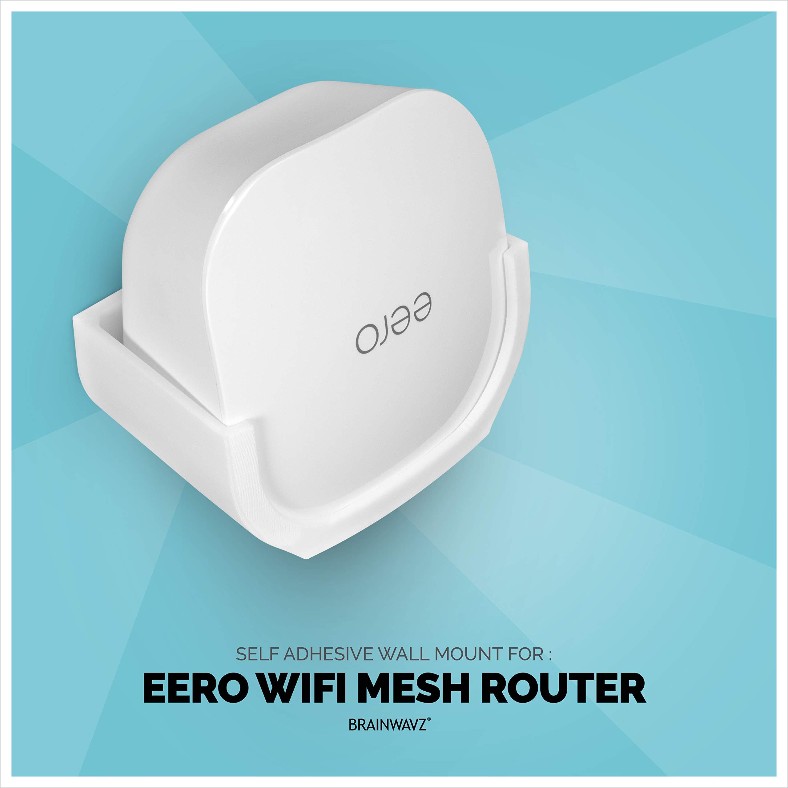 Screwless Wall Mount for Eero Mesh WiFi (NOT Compatible with Eero 6/Pro 6/Beacon), VHB Stick On Holder, Easy to Install, No Tools, No Mess, No Drilling, Strong Adhesive Mount, White by Brainwavz - Image 6