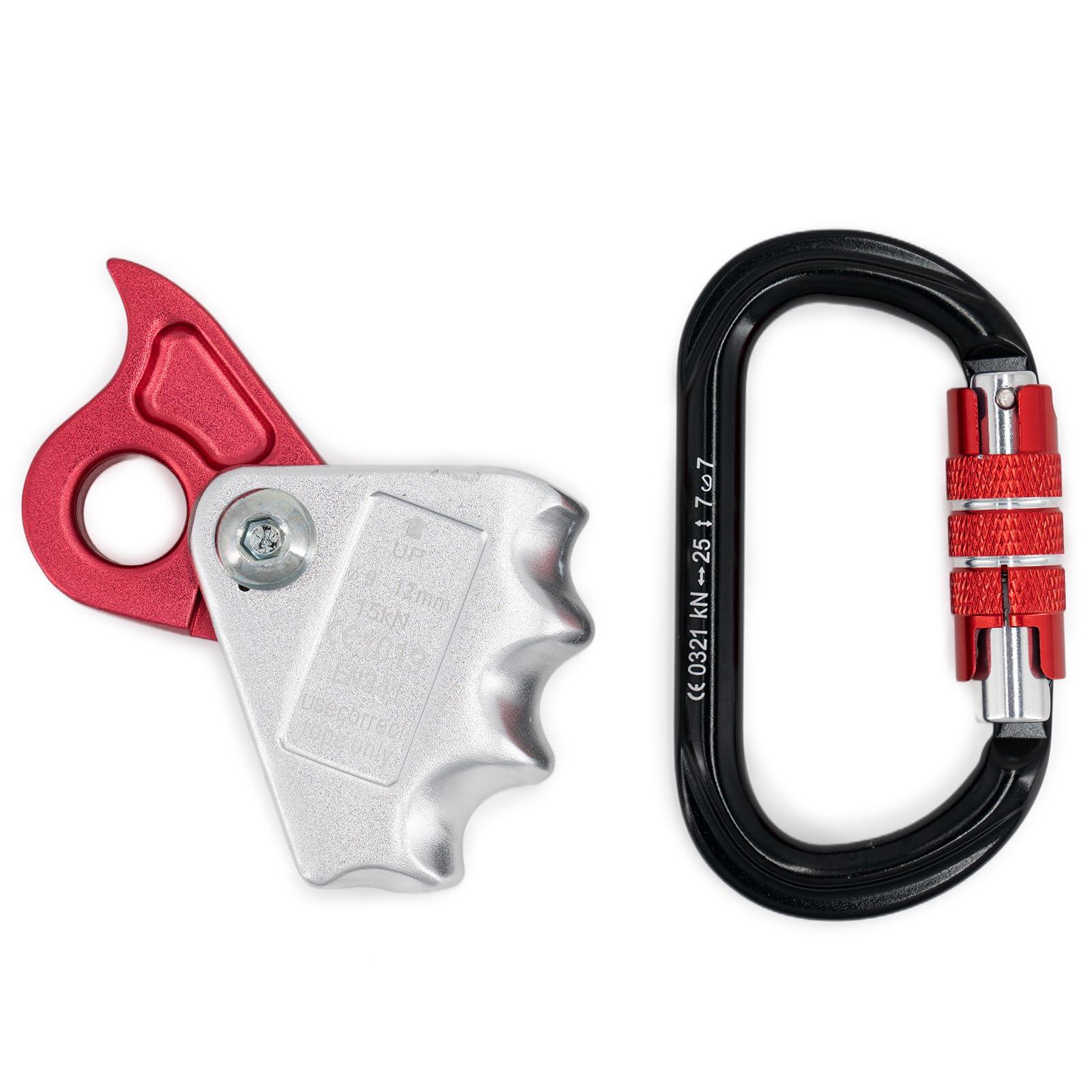 Rope Grab with 15KN Quick Lock Rock Climbing Fall Protection Outward Bound Training Protection Fire Rescue Power Engineering Riser - Image 3