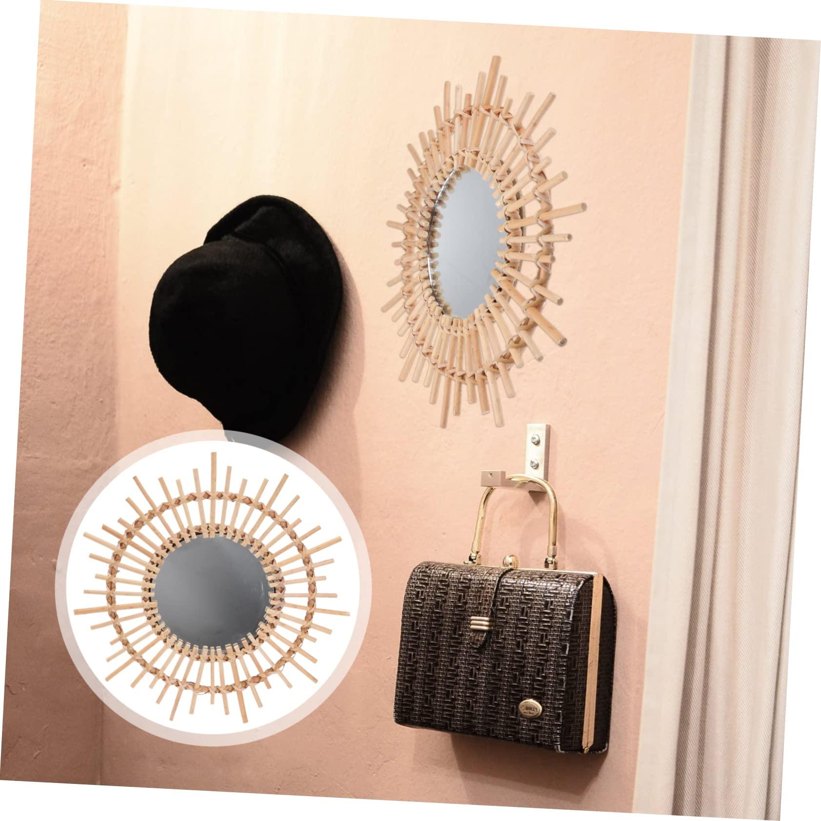 Beatifufu 1Pc Khaki Decorative Wall Hanging Cosmetic Mirror for Home Make Up Stylish and Functional Design for Bedroom and Bathroom Decor - Image 7