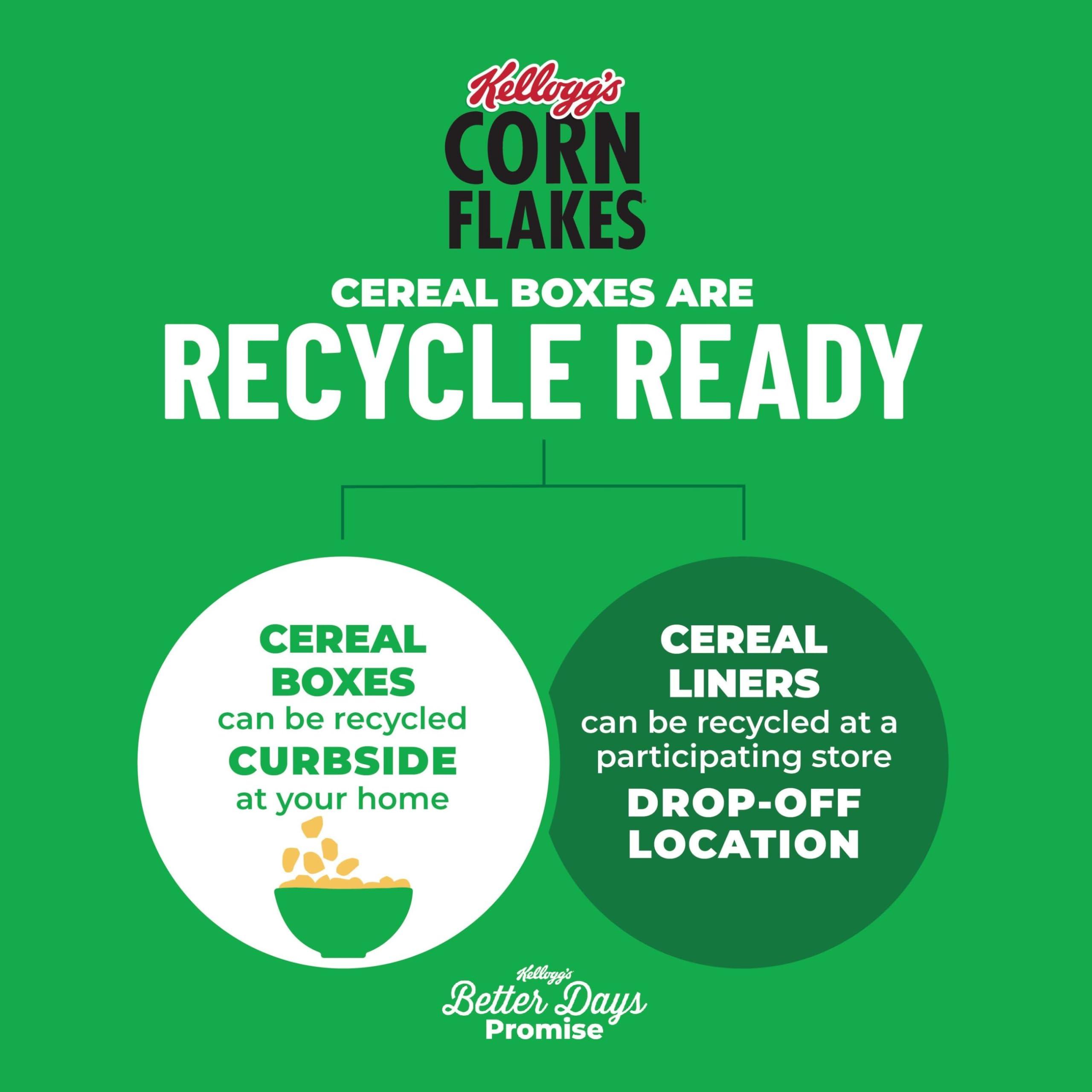 Kellogg's Corn Flakes Breakfast Cereal, Kids Cereal, Family Breakfast, Family Size, Original (6 Boxes) - Image 9
