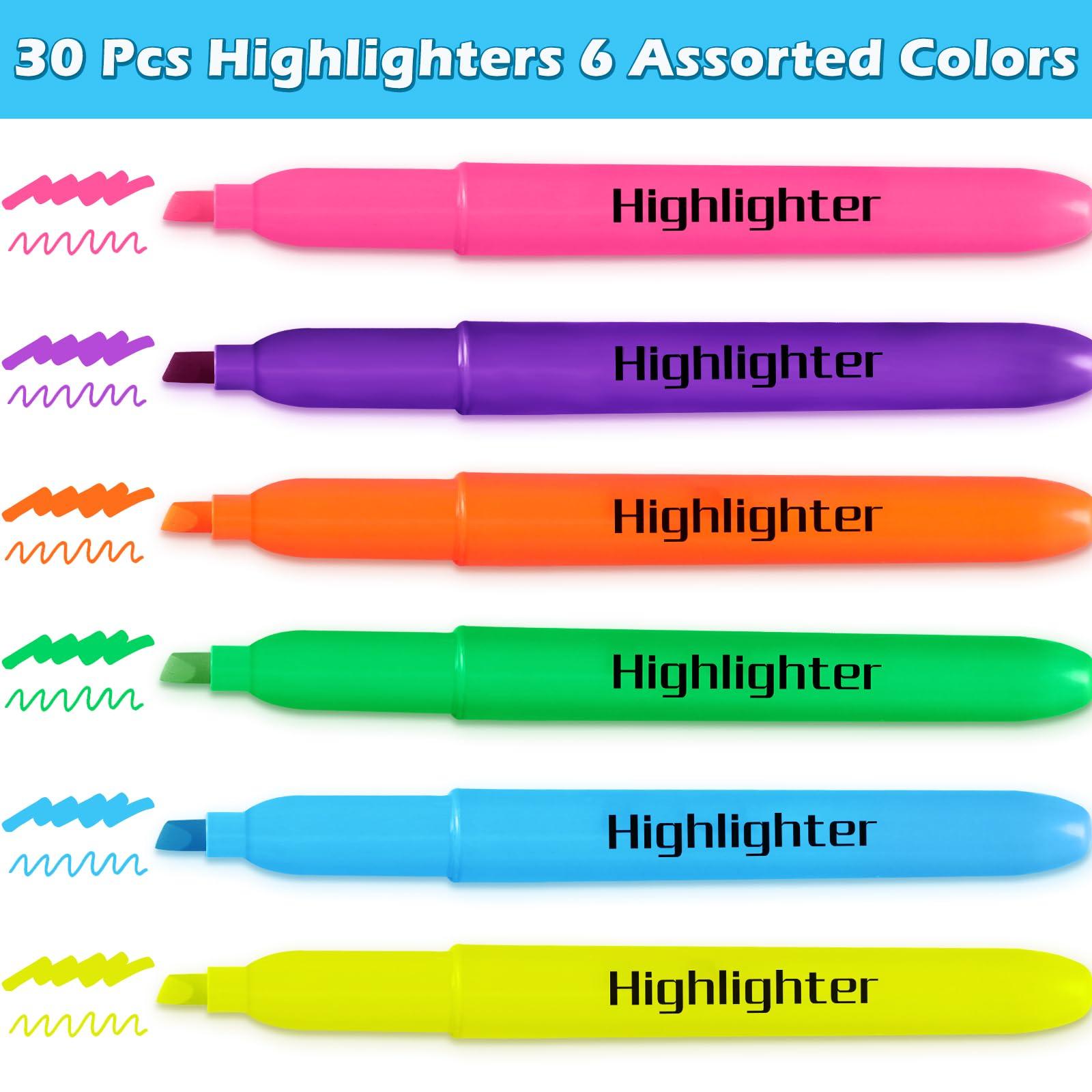 Duchong 30 Count Highlighters Assorted Colors, No Bleed Highlighter Markers for Teacher Students, Classroom Must Have, School Supplies for Adult Kids - Image 3