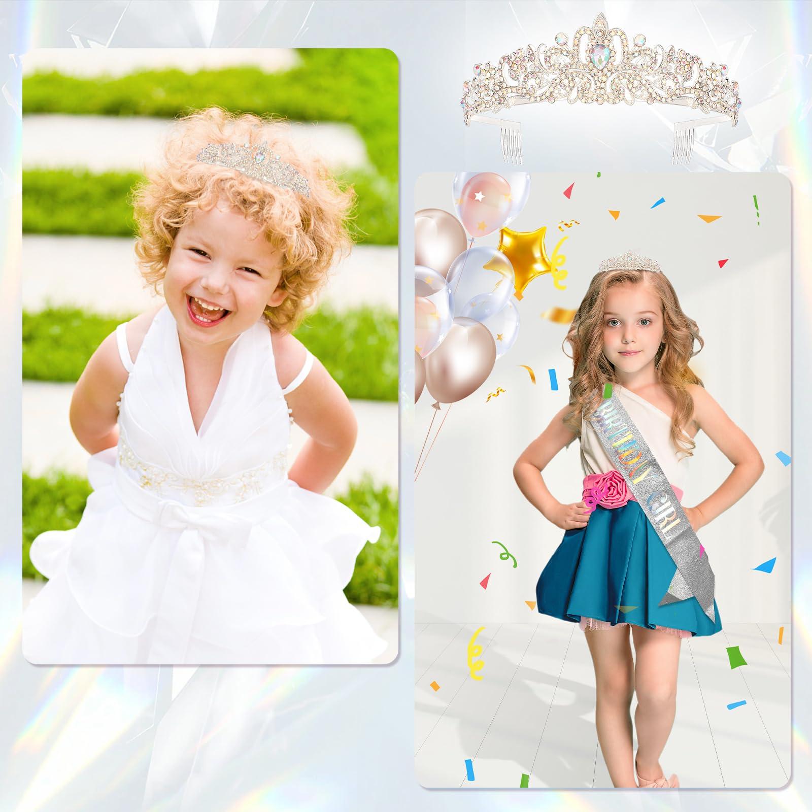 GINZU Silver Birthday Tiara for Girls - Princess Party Decorations & Gifts - Image 4