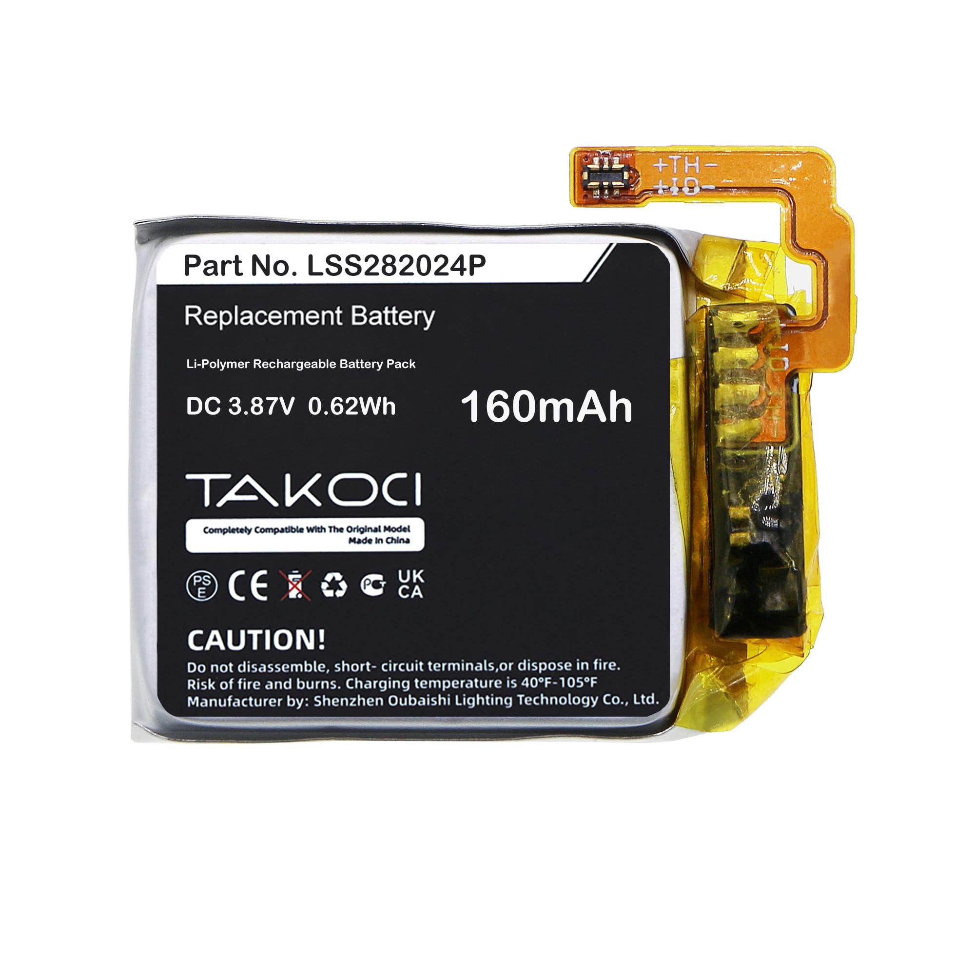 GIKYSUIZ 160mAh Replacement Battery for Fitbit Versa 4 fits Part Number 50AA5S LSS282024P