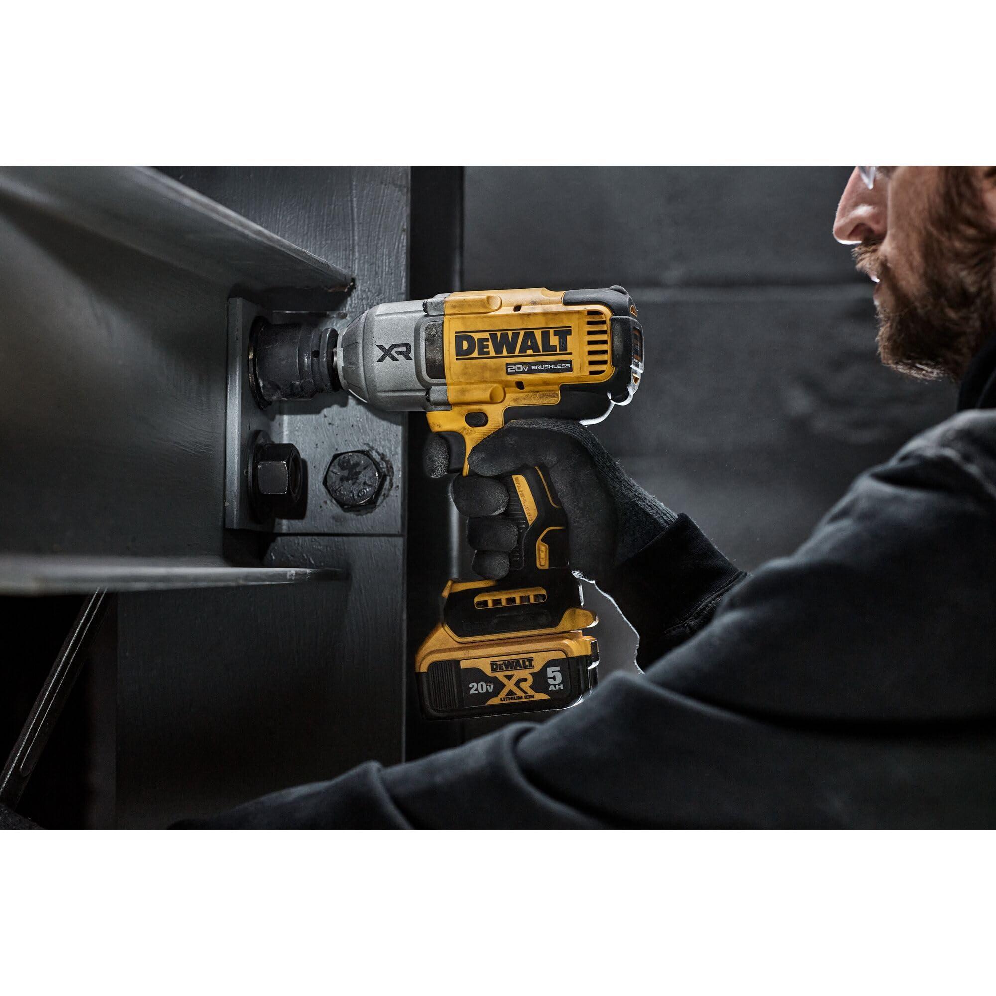 DEWALT 20V MAX Cordless Impact Wrench Kit, 20V MAX, 1/2" Hog Ring With 4-Mode Speed, Includes Battery, Charger and Kit Bag (DCF900P1) - Image 10