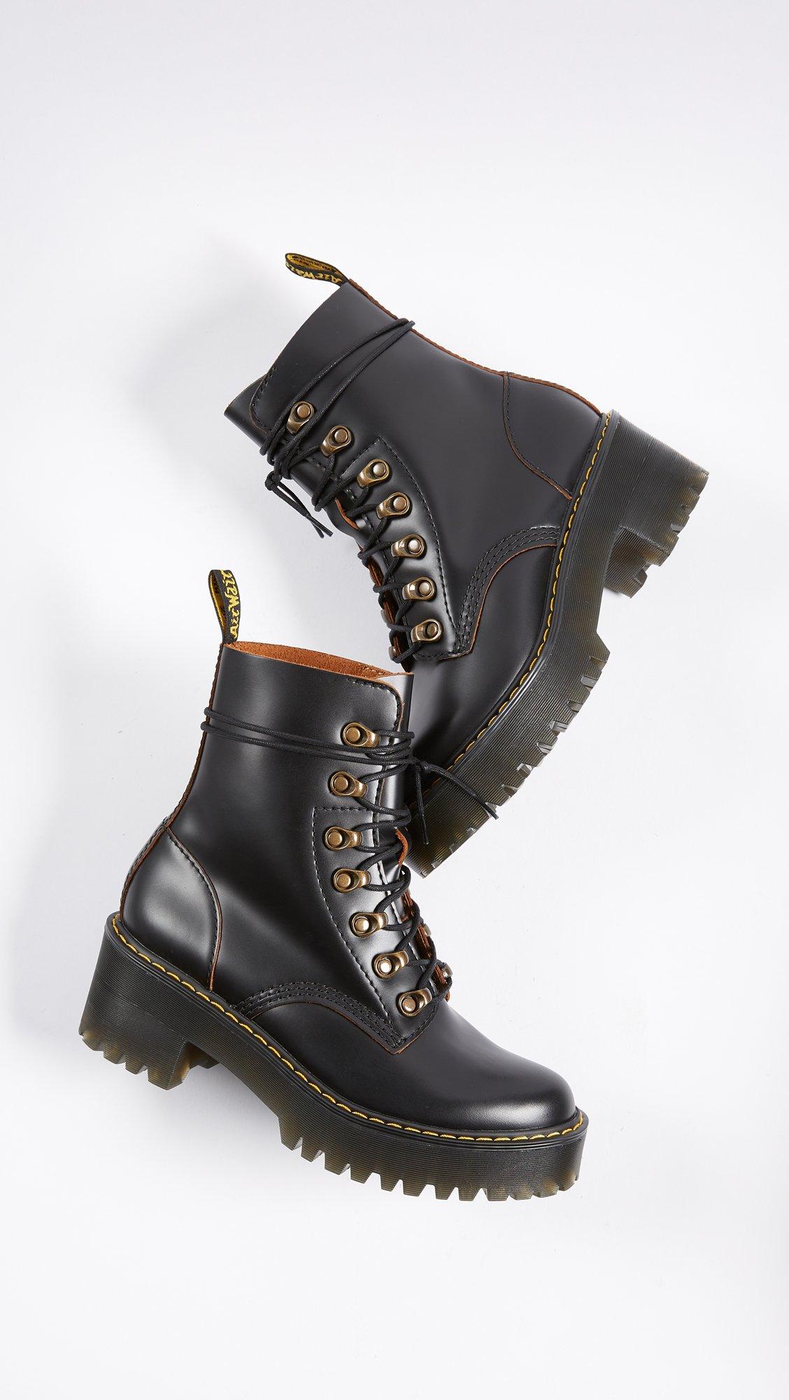 Dr. Martens Women's Leona Leather Heeled Boot Fashion - Image 5