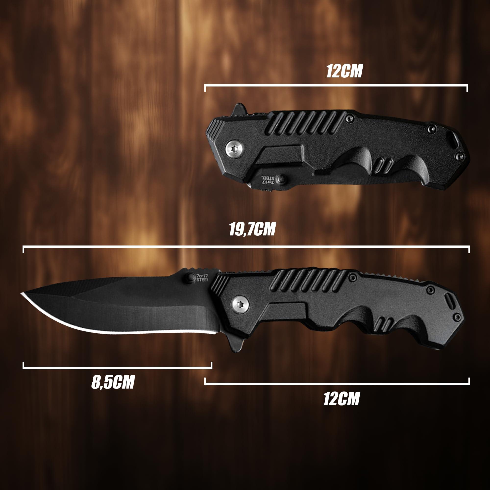 AOSILEY Pocket Folding Knife with Stainless Steel Point Lock Blade Knives and Lightweight Lockback Multi-Tool for Camping, Outdoor, Hunting，Survival and EDC - Image 8