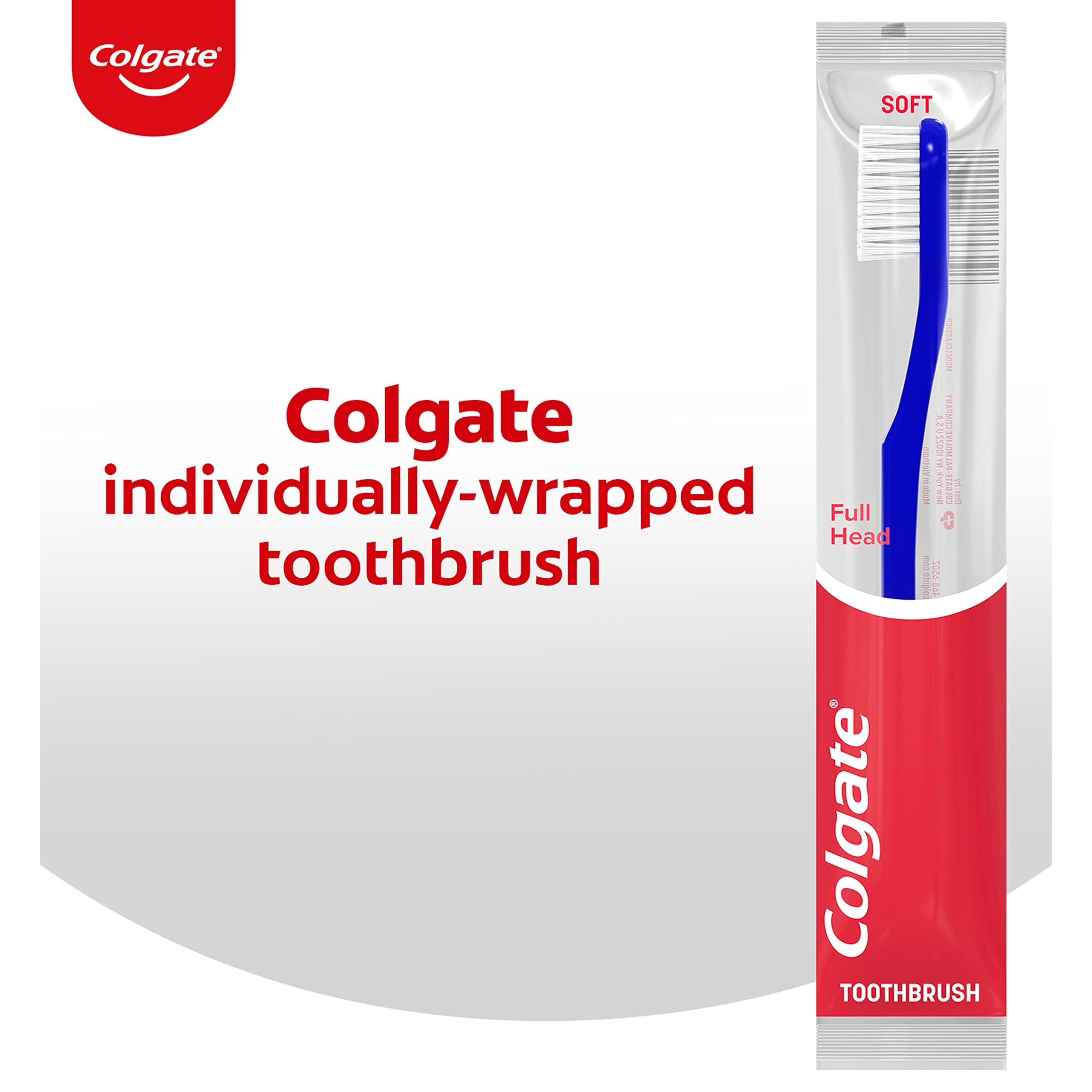 Colgate Soft Toothbrushes, Bulk Toothbrushes, Individually Wrapped Toothbrushes for Adults, Case of 144 - Image 2