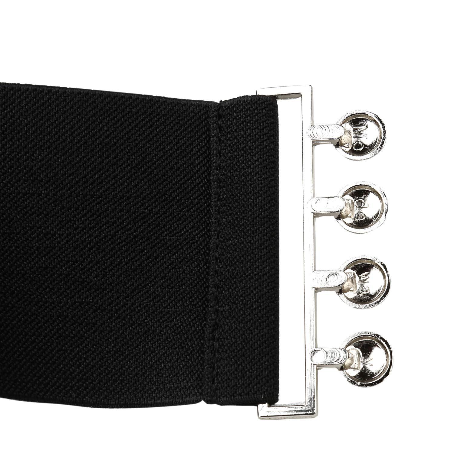 Modeway Women's Wide Stretch Belts Retro Fashion Elastic Cinch Corset Waist Belt For Dresses - Image 6