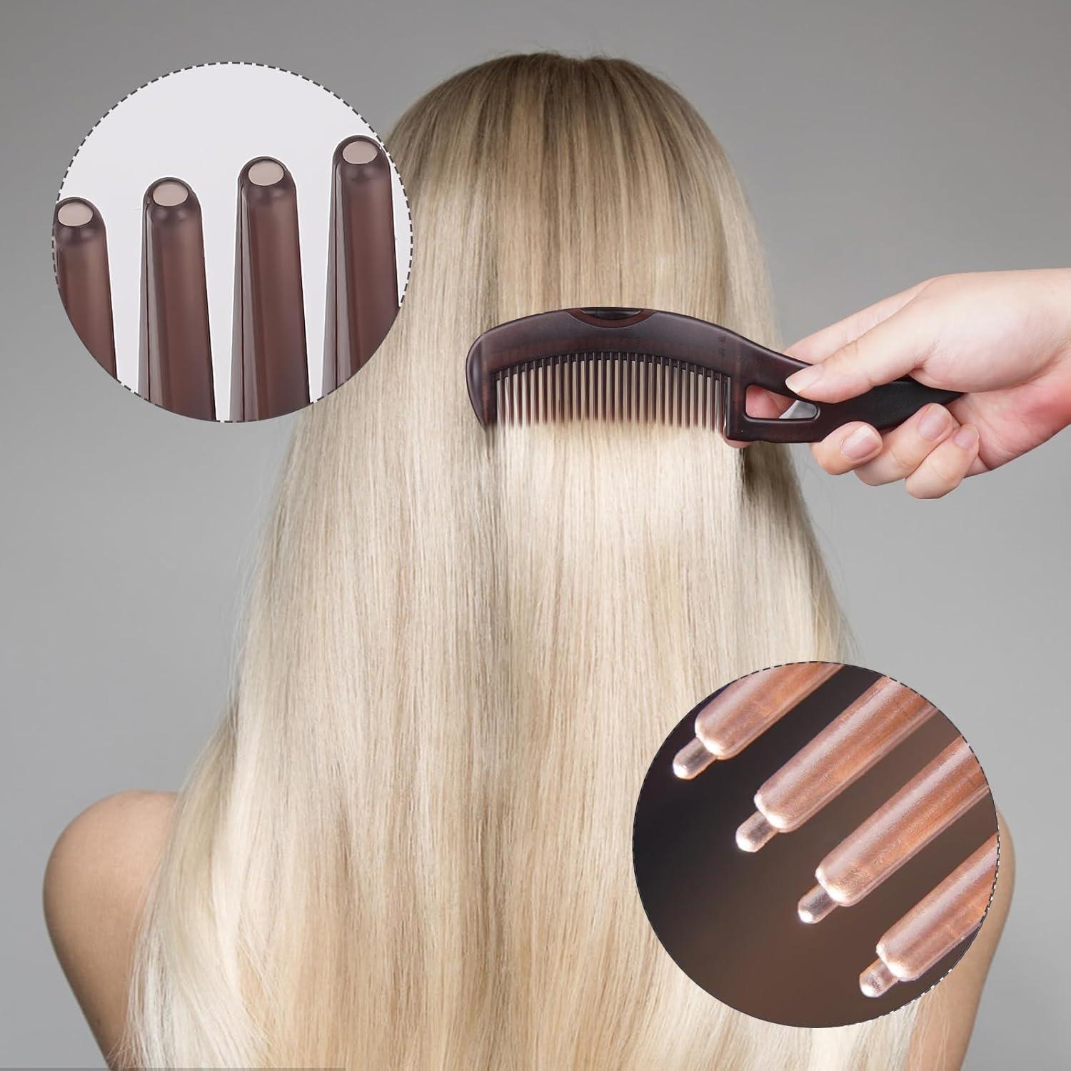 Dandruff Comb, Hollow Tooth Button Comb, Detoxing Comb Energy Massage Comb, Scalp Psoriasis Comb Dandruff Removal Comb, Lice Comb Multifunctional Hairbrush For Women Men Kids - Image 7