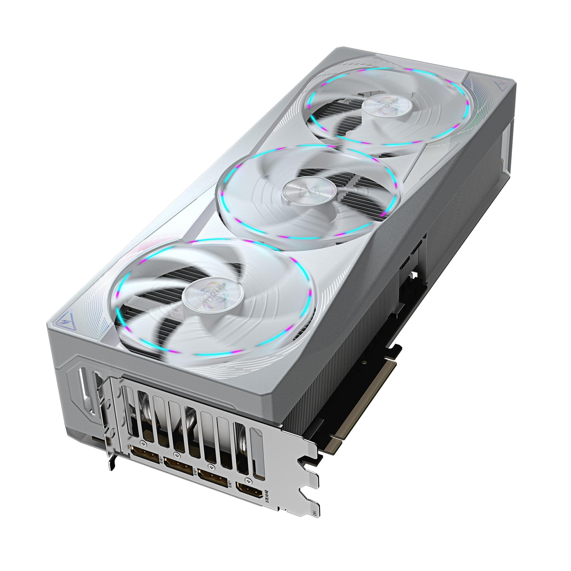 Gigabyte AORUS GeForce RTX 5080 Master ICE 16G Graphics Card - 16GB GDDR7, 256 Bit, PCI-E 5.0, 2805MHz Core Clock, 3 x DP 2.1a, 1 x HDMI 2.1b, NVIDIA DLSS 4, GV-N5080AORUSM ICE-16GD - Image 4