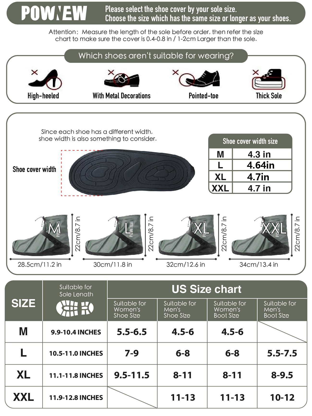 POWNEW Waterproof Rain Shoe Covers for Men and Women - Image 5