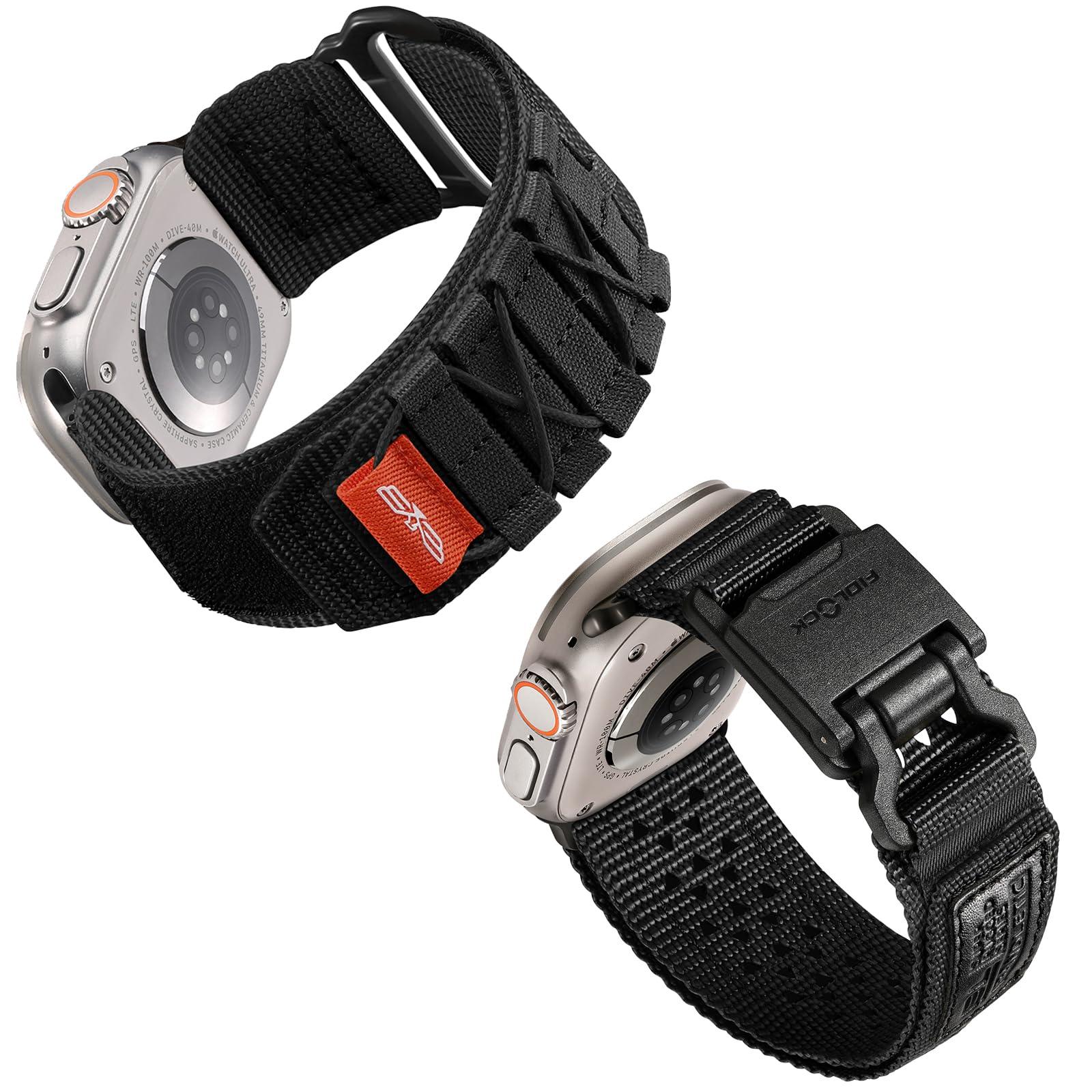 Bandletic R-Nylon Tactical Band and FIDLOCK magnetic Buckle Band Compatible with Apple Watch Ultra 49mm