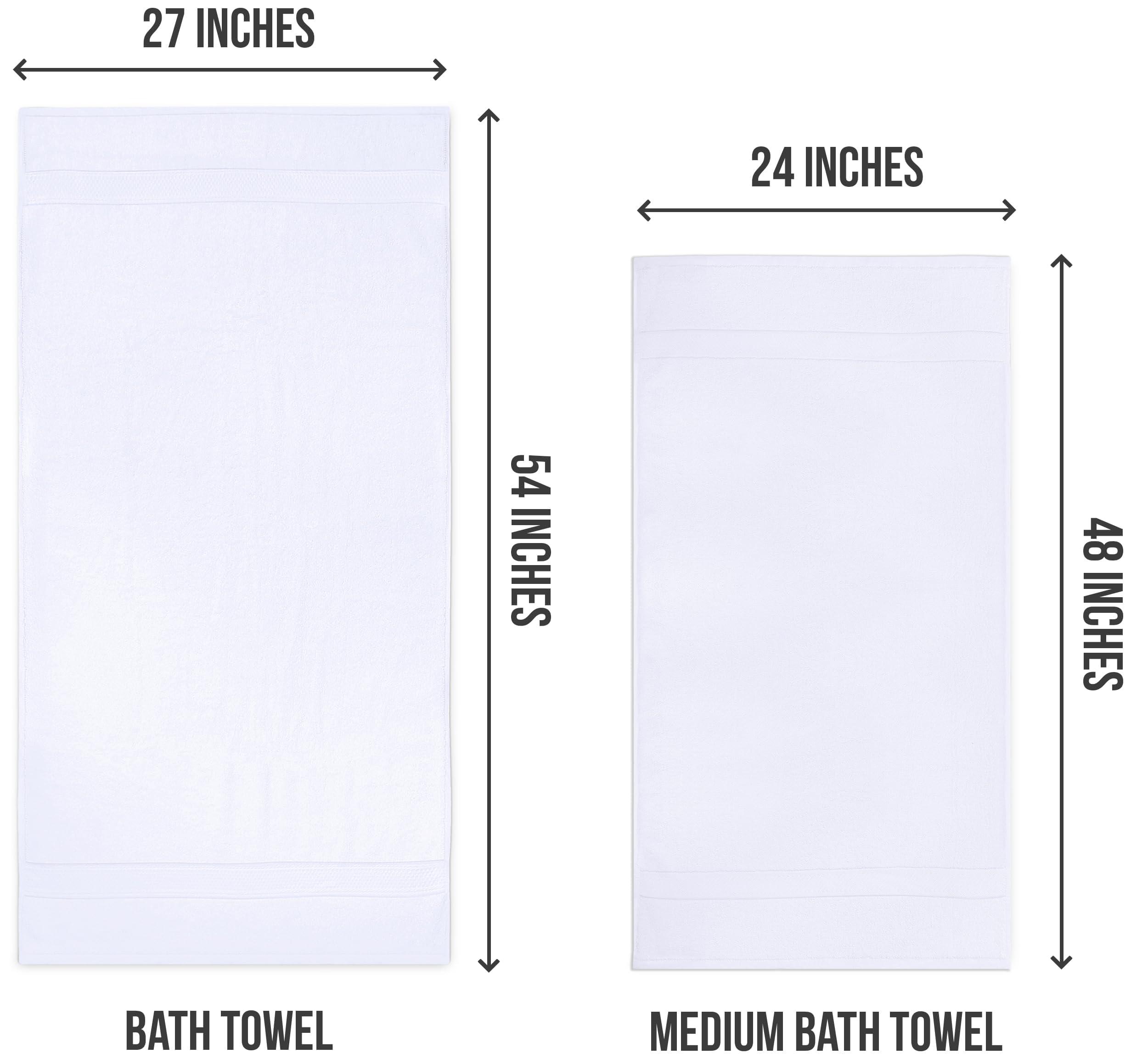 Utopia Towels 6 Pack Medium Bath Towel Set, 24 by 48 Inches, 500 GSM 100% Ring Spun Cotton, Lightweight and Highly Absorbent Quick Drying Premium Towels for Hotel, Spa and Bathroom, White - Image 3