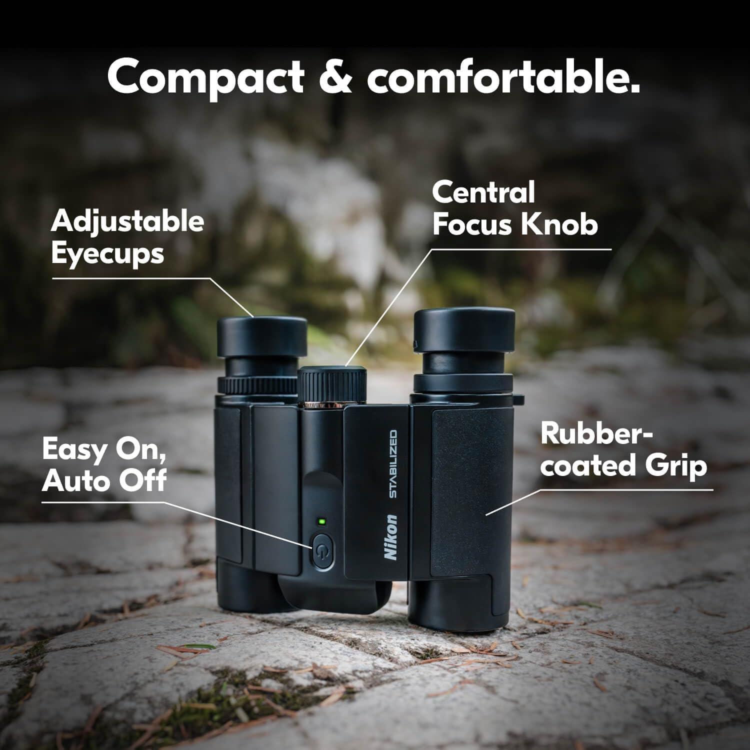 Nikon STABILIZED 10x25 Binocular | Optical Image Stabilization Delivers a Clear, Blur-Free View and Reduces Eye Strain with 10x Magnification - Image 8