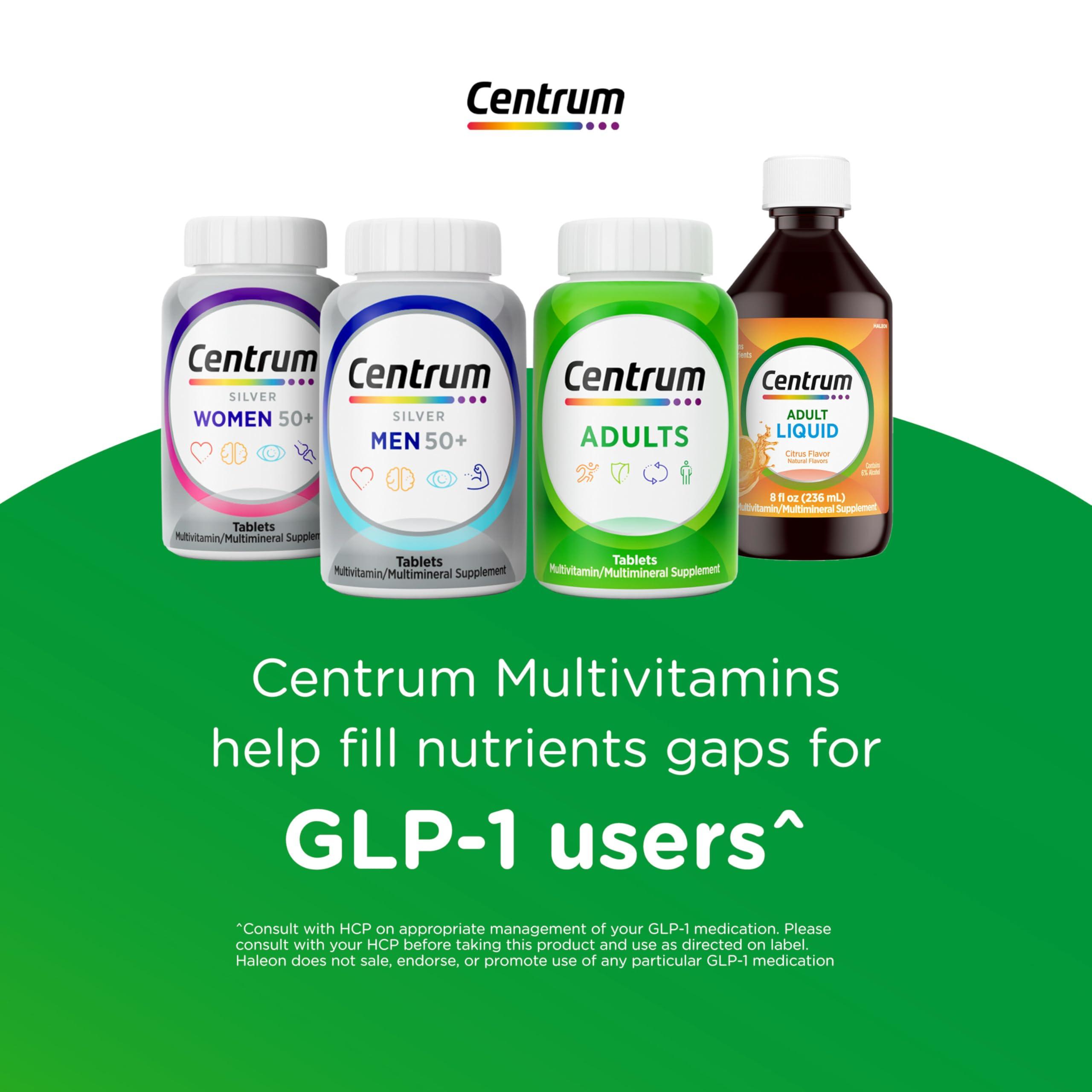 Centrum Silver Men's 50+ Multivitamin with Vitamin D3, B-Vitamins, Zinc for Memory and Cognition - 200 Tablets - Image 3