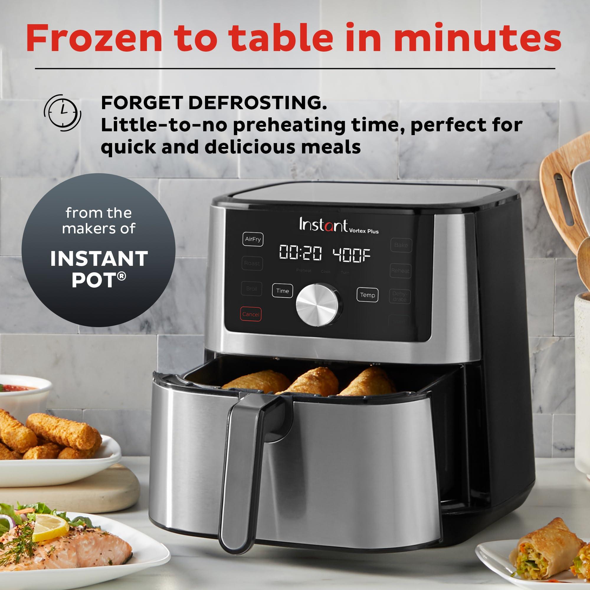 Instant Pot Vortex Plus 4QT Air Fryer, Custom Program Options, 6-in-1 Functions Crisps, Broils, Roasts, Dehydrates, Bakes, Reheats, 100+ In-App Recipes, from the Makers of Instant Pot, Stainless Steel - Image 5
