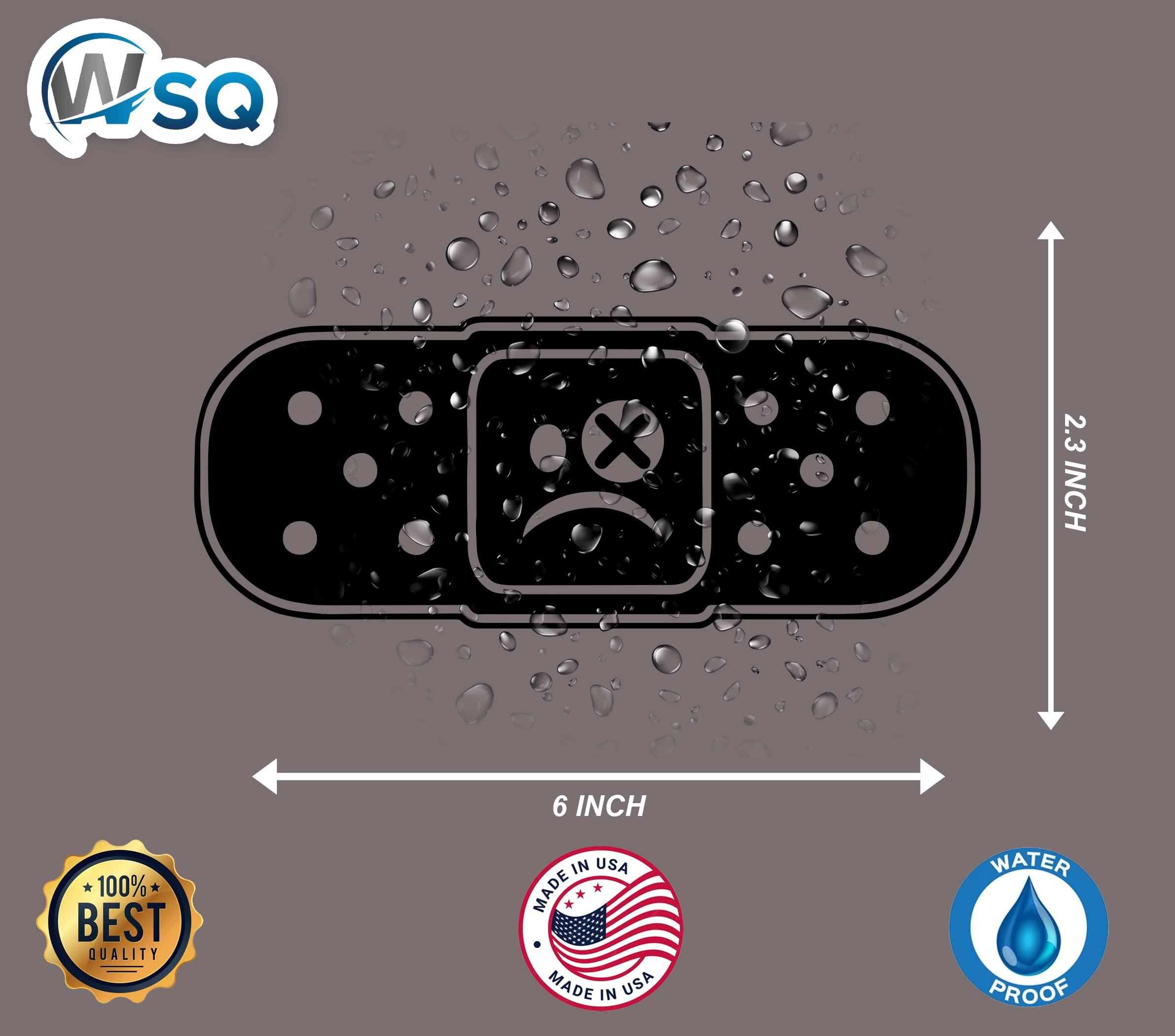 WSQ Band Aid Ouch Japanese Vinyl Decal Sticker Premium Quality Vinyl Black for Car Bumper Truck Van SUV Window Wall Boat Cup Tumblers Laptop or Any Smooth Surface Size 6 Inches - Image 2