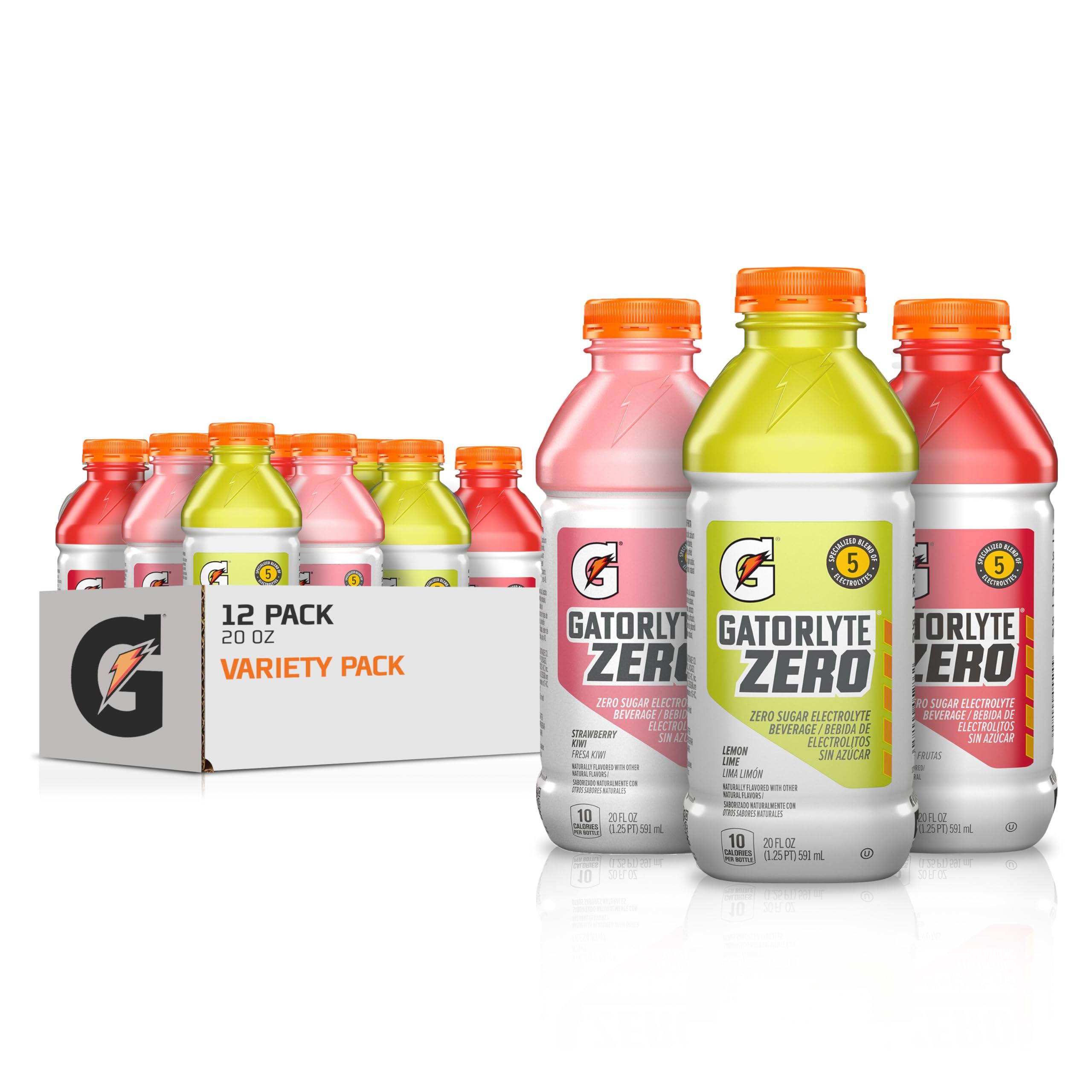Gatorade Zero Variety Pack, Zero Sugar Hydration, 20 Fl Oz (Pack of 12)