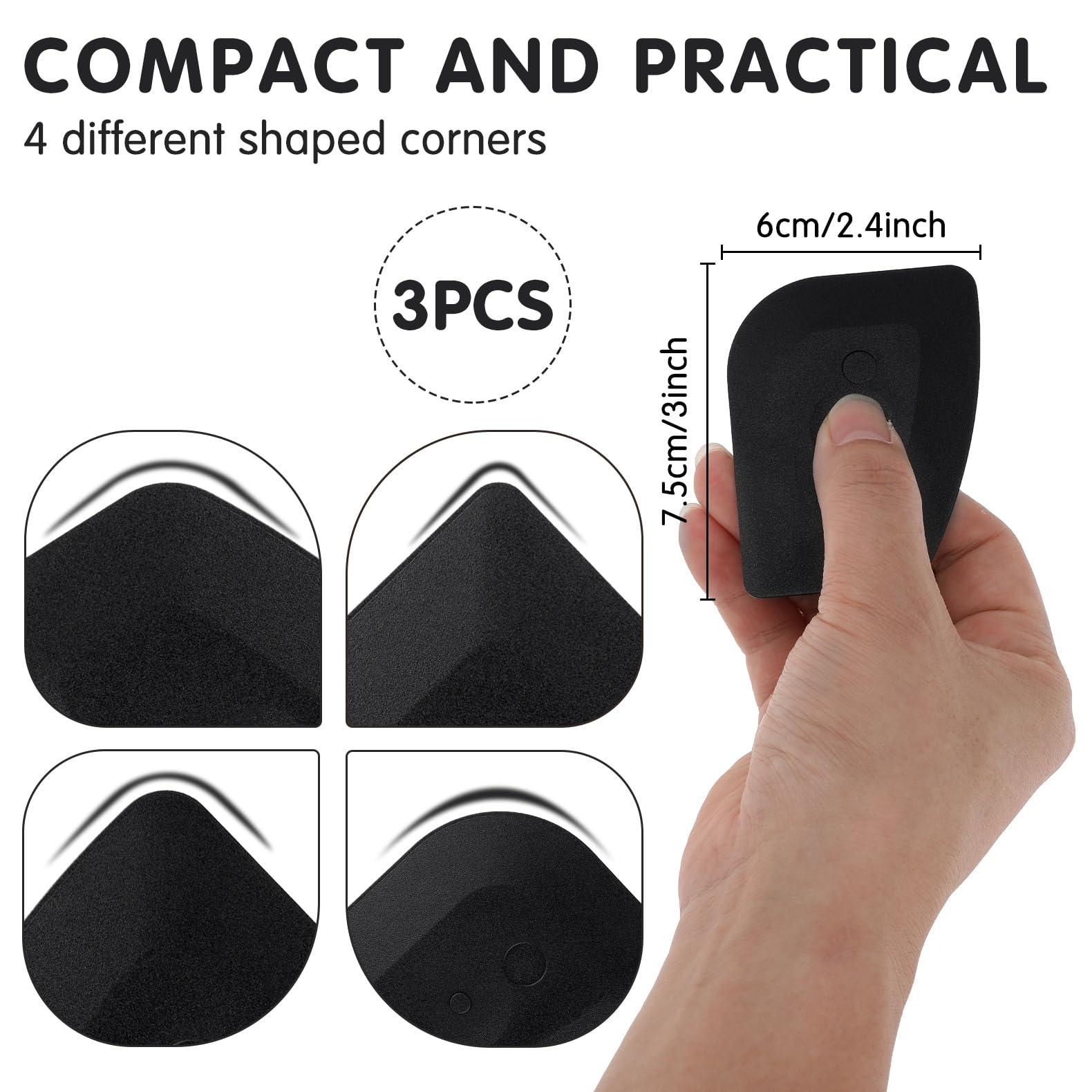 3Pcs Pan Scraper Dish Scraper Plastic Pot Scraper Kitchen Scraper Cast Iron Skillet Pan Scraper Tool for Cleaning - Image 2