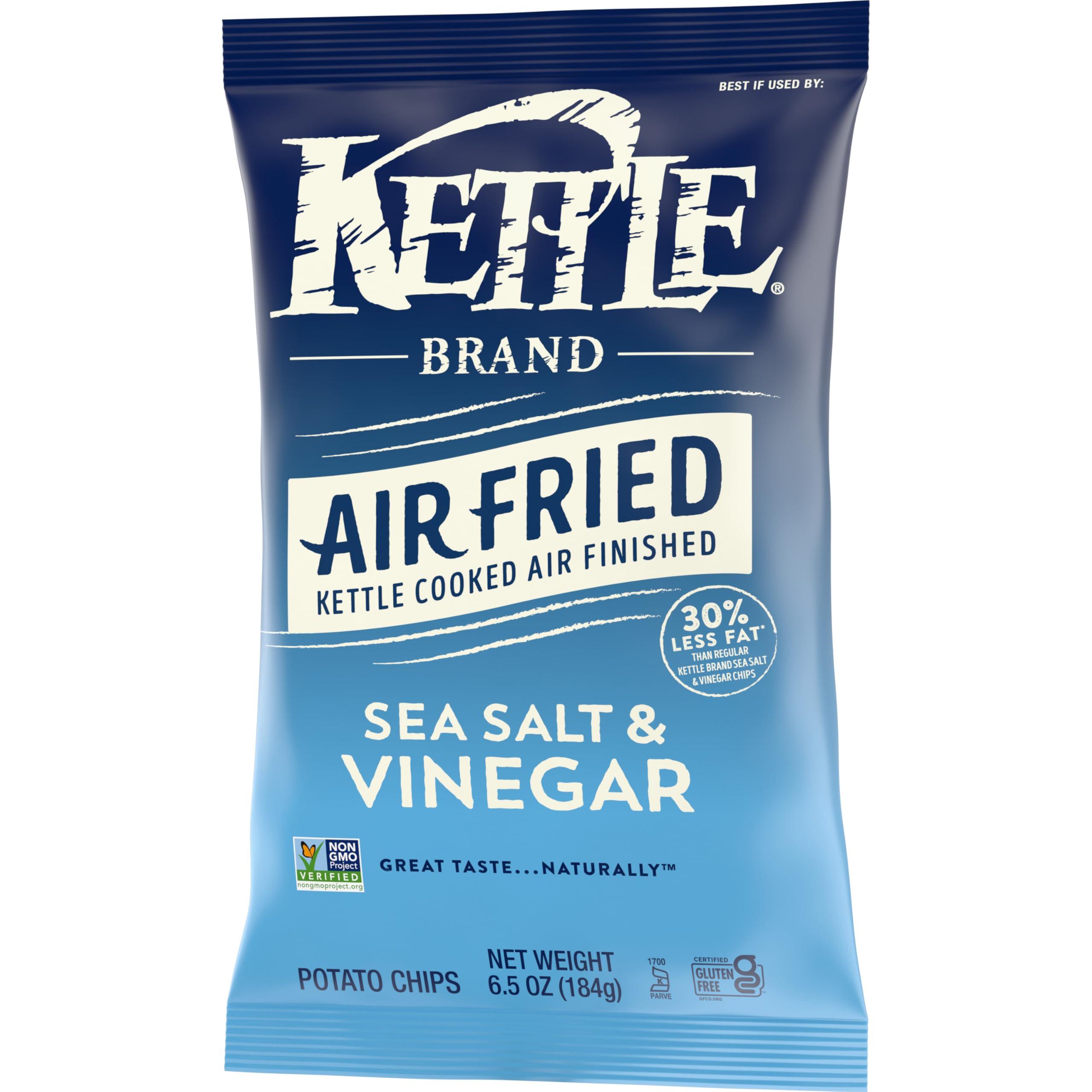 Kettle Brand Potato Chips, Air Fried Sea Salt & Vinegar Kettle Chips, 6.5 Oz Bag - Image 8