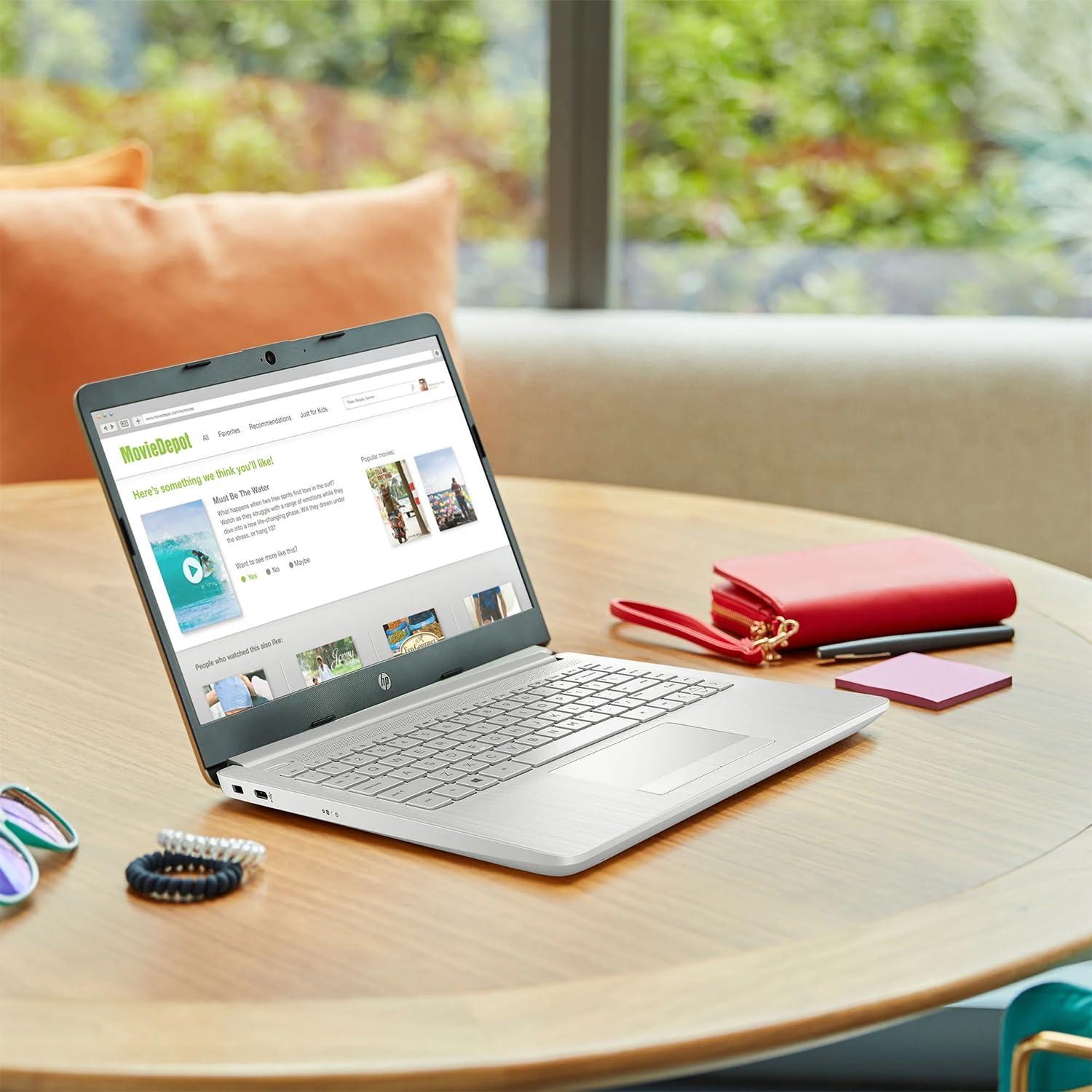 HP Portable Laptop, Student and Business, 14" HD Display, Intel Quad-Core N4120, 16GB DDR4 RAM, 64GB eMMC, 1 Year Office 365, Webcam, RJ-45, HDMI, Wi-Fi, Windows 11 Home, Silver - Image 5