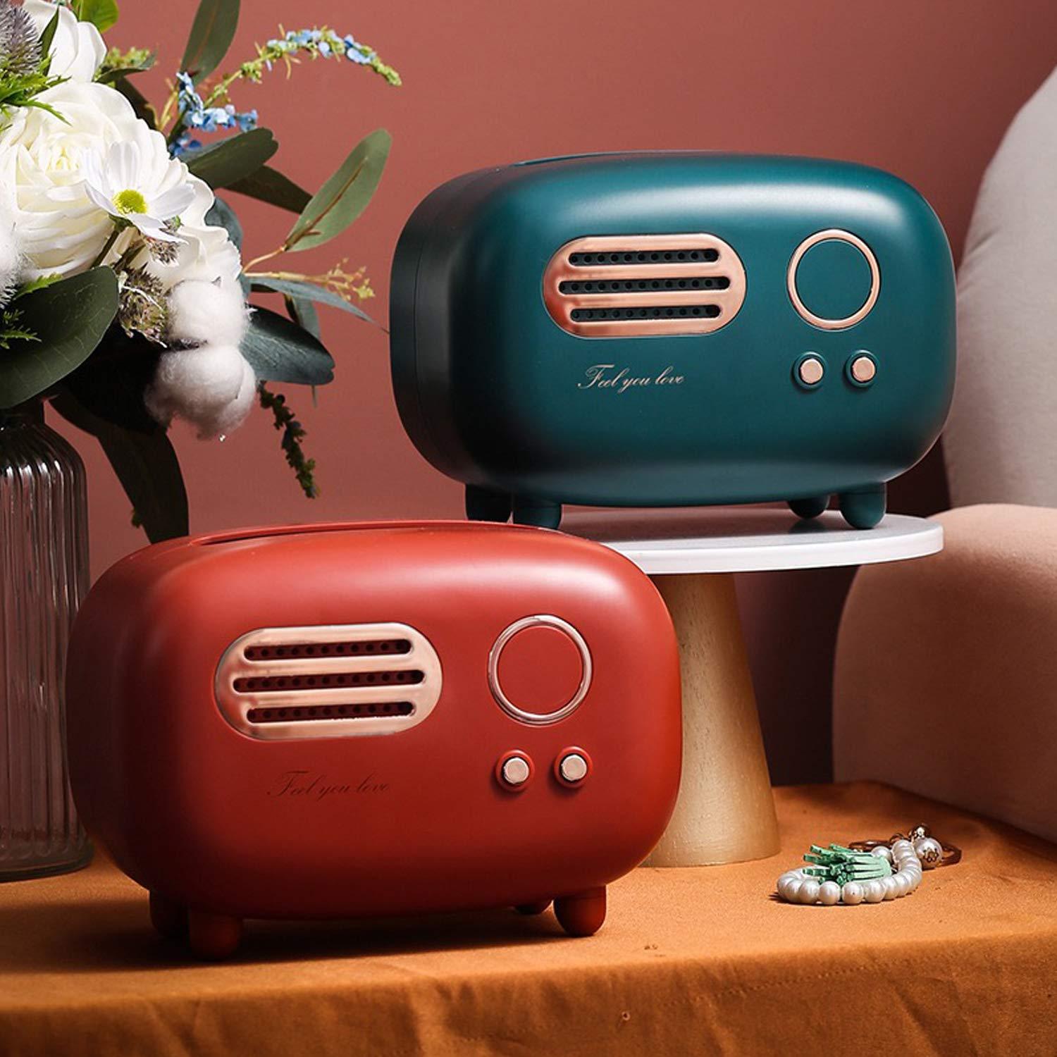 Retro Radio Shape Tissue Cover Box, Practical and Cute for Kitchen,Bathroom Vanity Countertops, Bedroom Dressers,Night Stands, Desks and Tables, Creative Gift (Retro Radio) - Image 8
