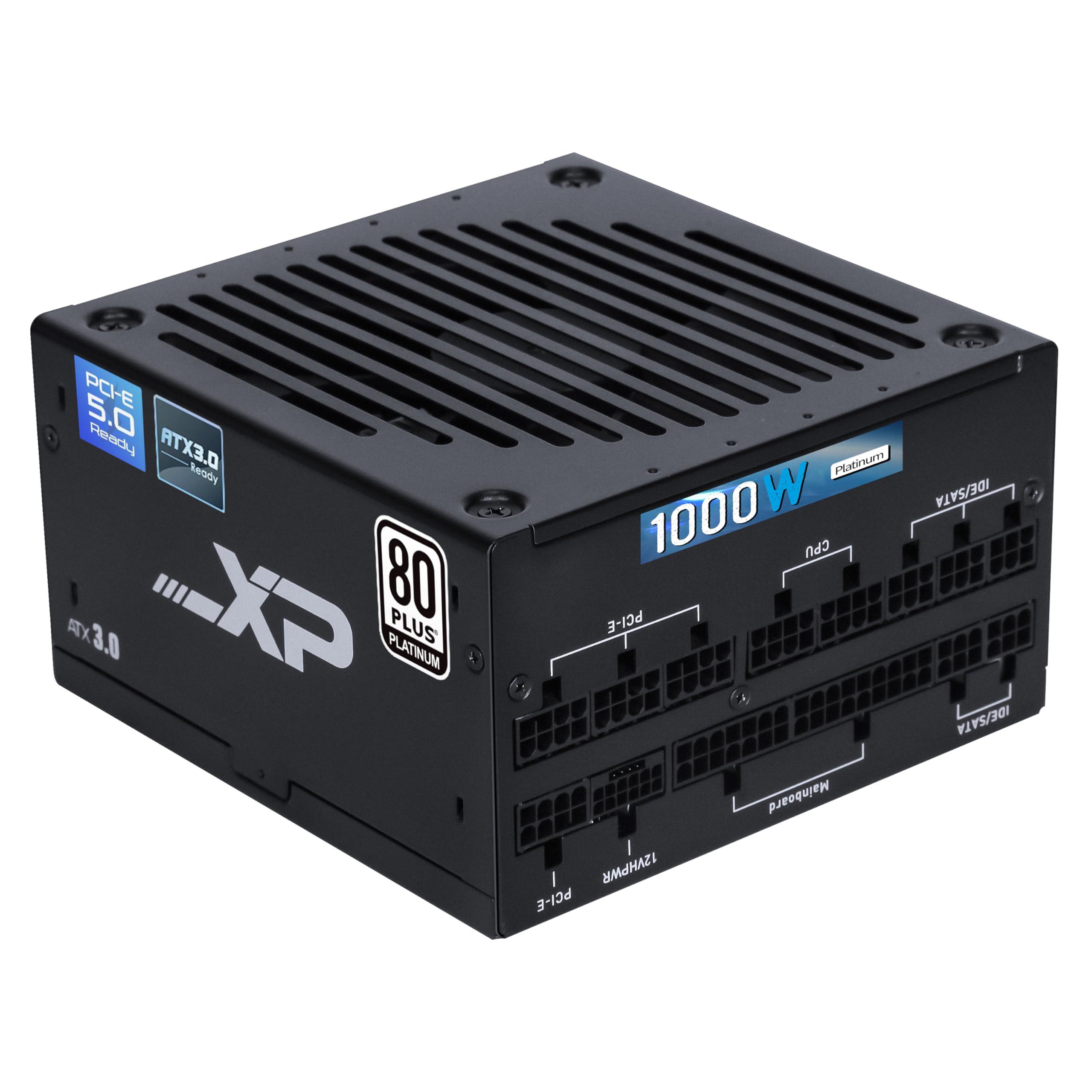 SAMA PC Power Supply, XP1000W Fully Modular PSU Platinum 80+, 12VHPWR PSU, ATX3.0&PCIE5.0 Gaming PSU, 120mm Silent FDB Fan, 1000W PSU Supply for 3090Ti 4070Ti 4080 4090