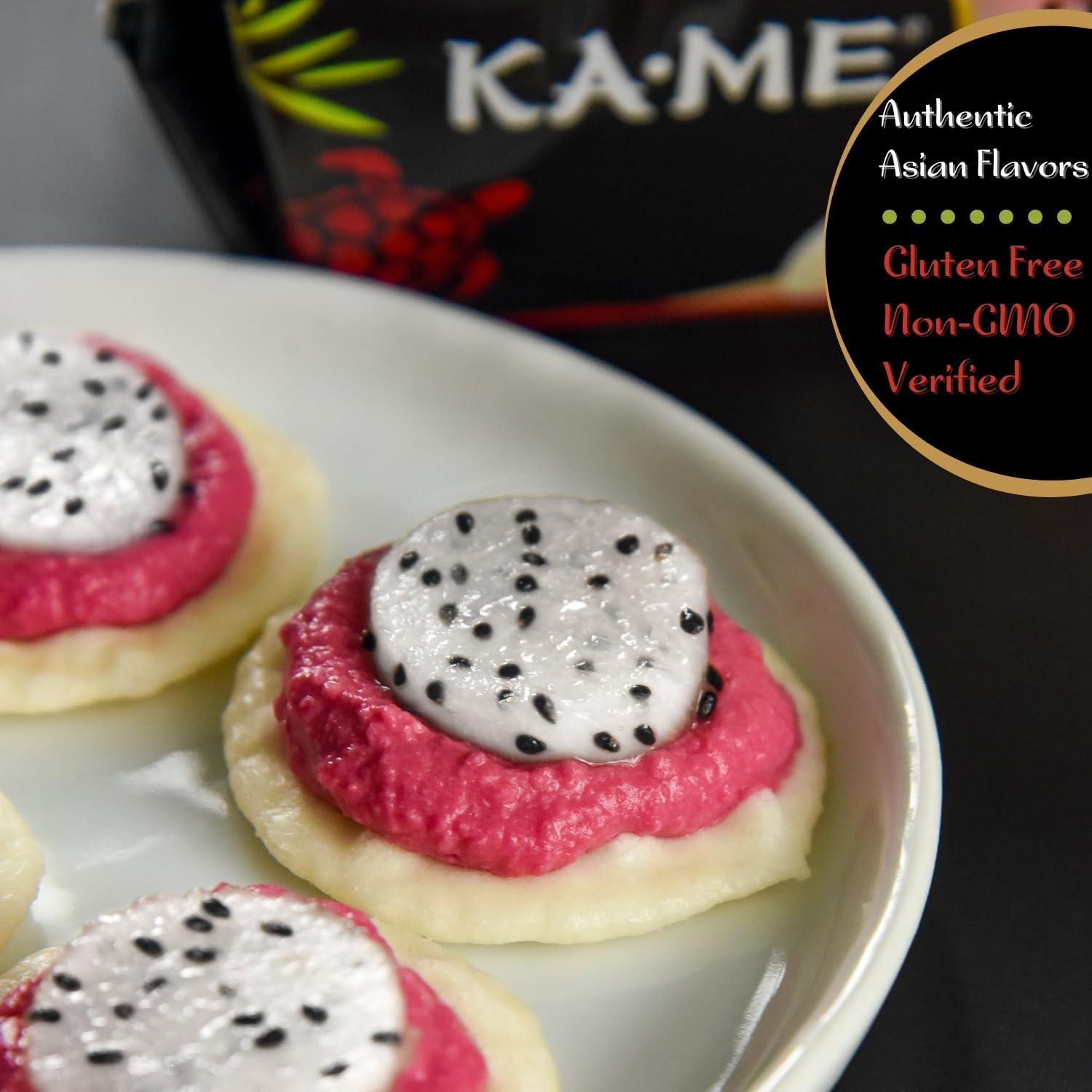 KA-ME Gluten-Free Original Rice Crunch Crackers 3.5 oz (Pack of 12), Authentic Asian Ingredients and Flavors, Certified Gluten Free Crackers, No Artificial Flavors/Colors, Non GMO Snacks, Served with Asian Salmon, Cream Cheese, Egg & Tuna Salad, Asian Guacamole, Hummus & Many More - Image 3