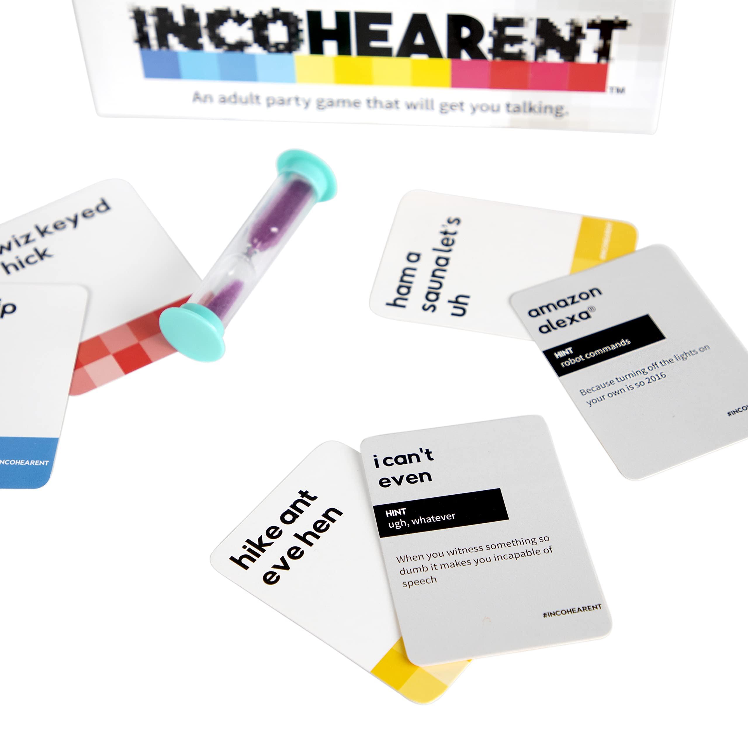 Incohearent, The Guess the Gibberish Party Game by Relatable, A Funny Card Game for Adults, Great for Bachelorette Party Games or Game Night Games, Includes 400 Cards, Instructions, and 1 Sand Timer - Image 10