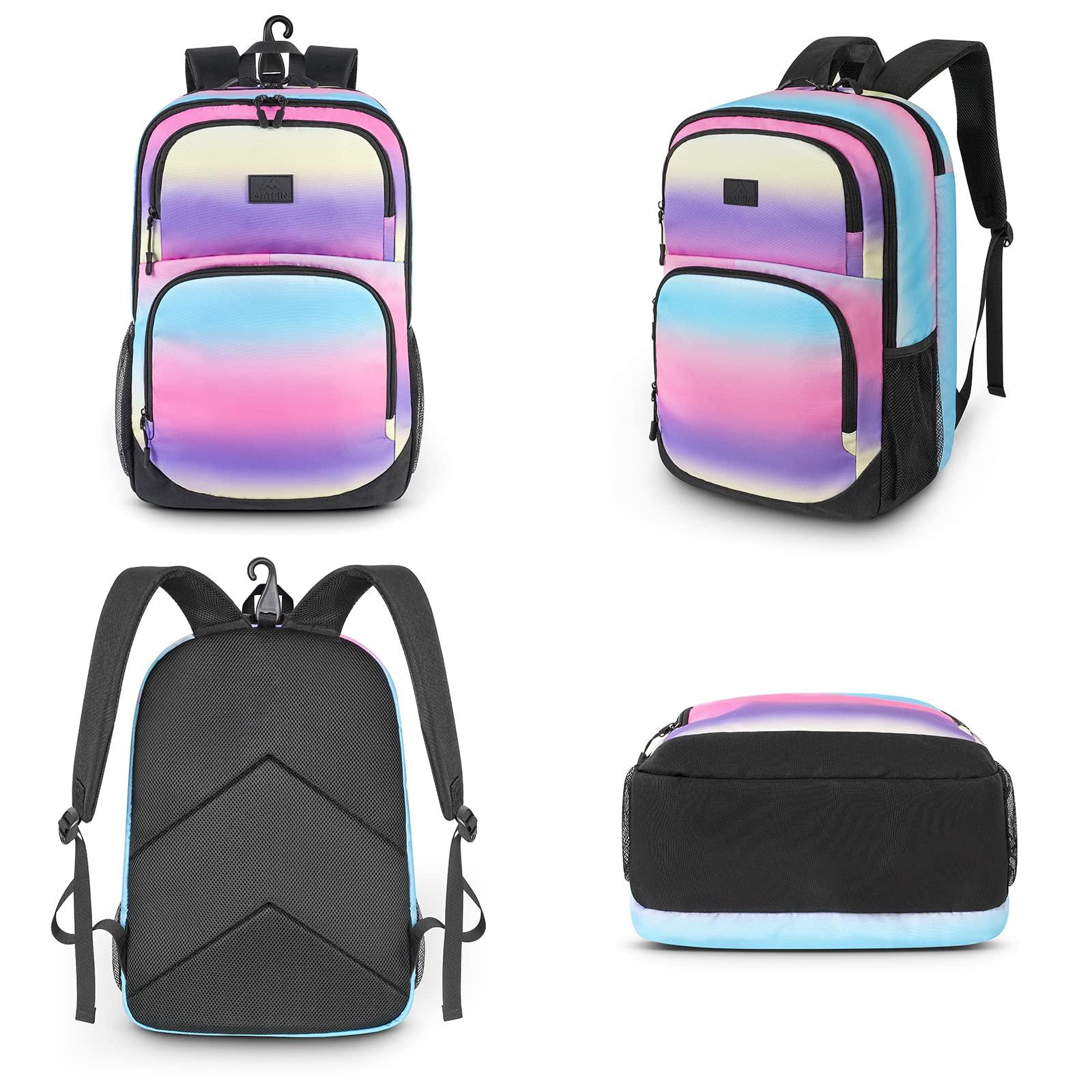 MATEIN Girls Tennis Backpack, Protective Tennis Bag with Cooler Pockets, Sturdy Pickleball Bag with Fence Hook Hold Badminton Paddles, Racket Gifts Backpack for Girls, Kids, Women, Colorful - Image 6