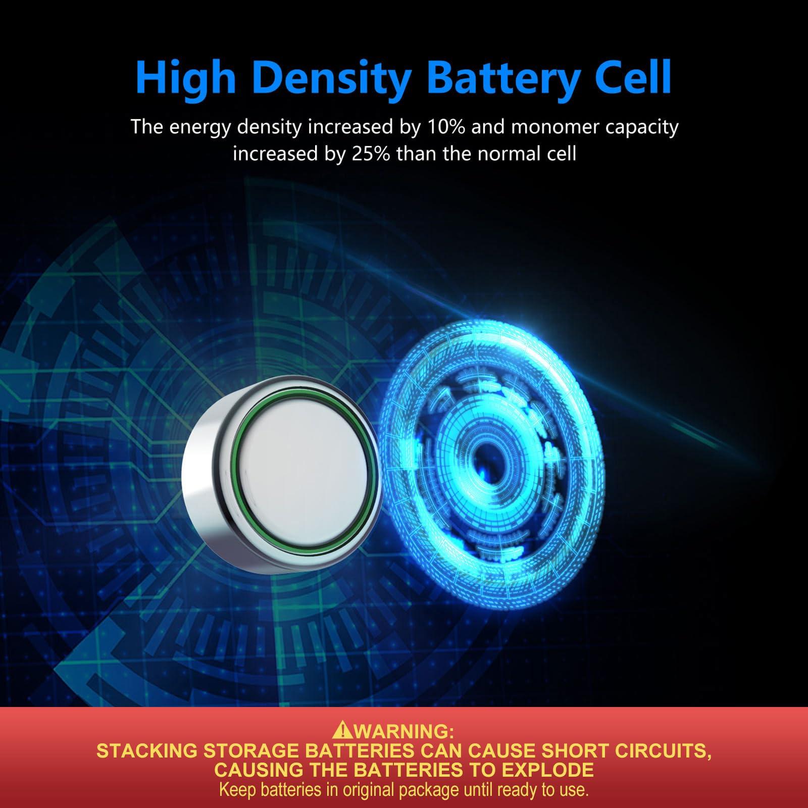 POWEROWL High Capacity LR44 Batteries 40 Pack, L1154F AG13 357 303 SR44 A76 Premium Alkaline Battery 1.5V Button Coin Cell Batteries - Image 2