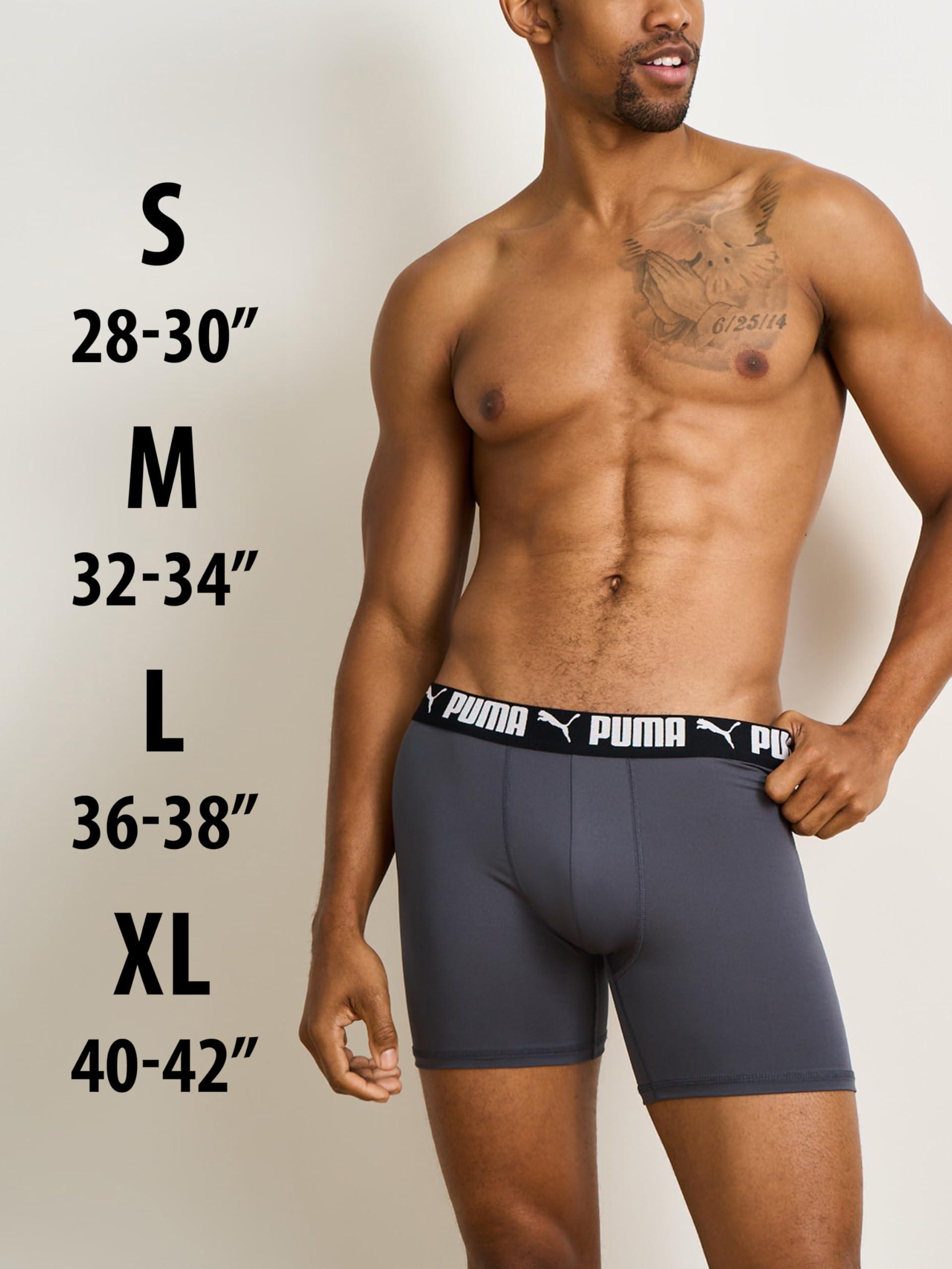 PUMA Men's 3 Pack Athletic Fit Boxer Briefs - Image 6