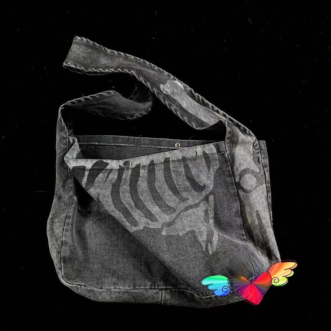 Goth Aesthetic Messenger Bag Gothic Purse Grunge Fairy Clothes Y2k Fashion Skull Bag - Image 5