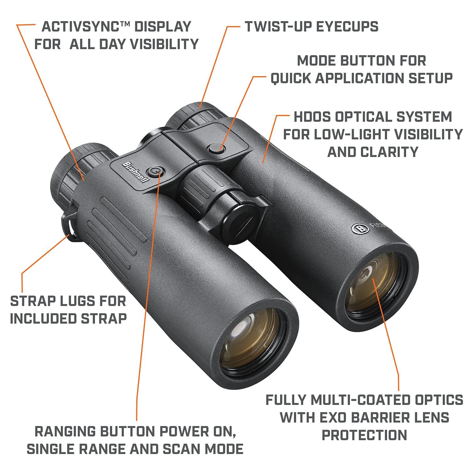 Bushnell Fusion X 10x42mm Rangefinder Binoculars, Hunting Binoculars with Built-in Rangefinder, Angle Range and Bullet Drop Compensation Modes - Image 3
