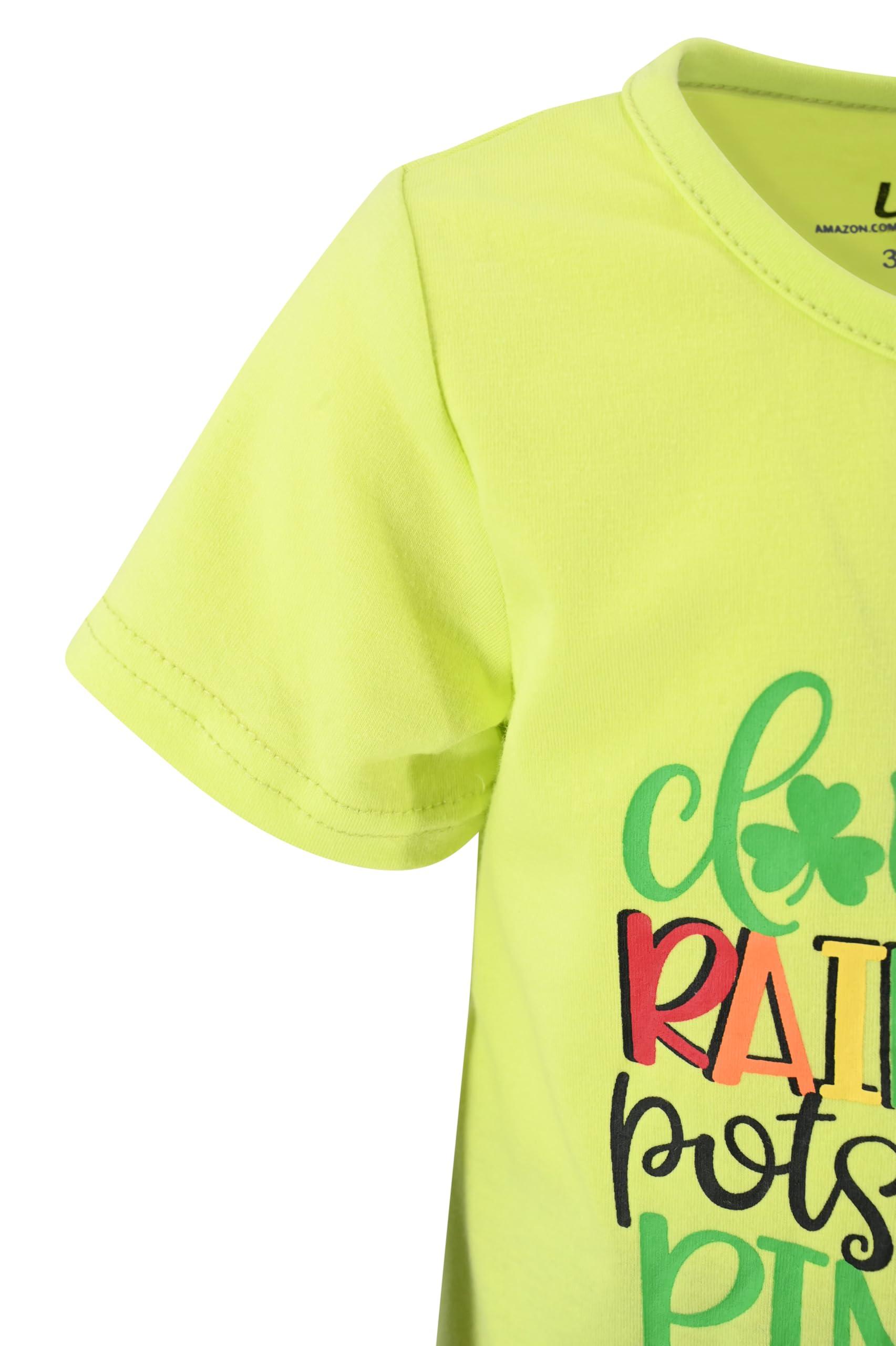 Unique Baby 2 Piece Girls Printed Leggings Outfit with Short Sleeve Shirt Kid and Toddler Clothes Set - Image 4