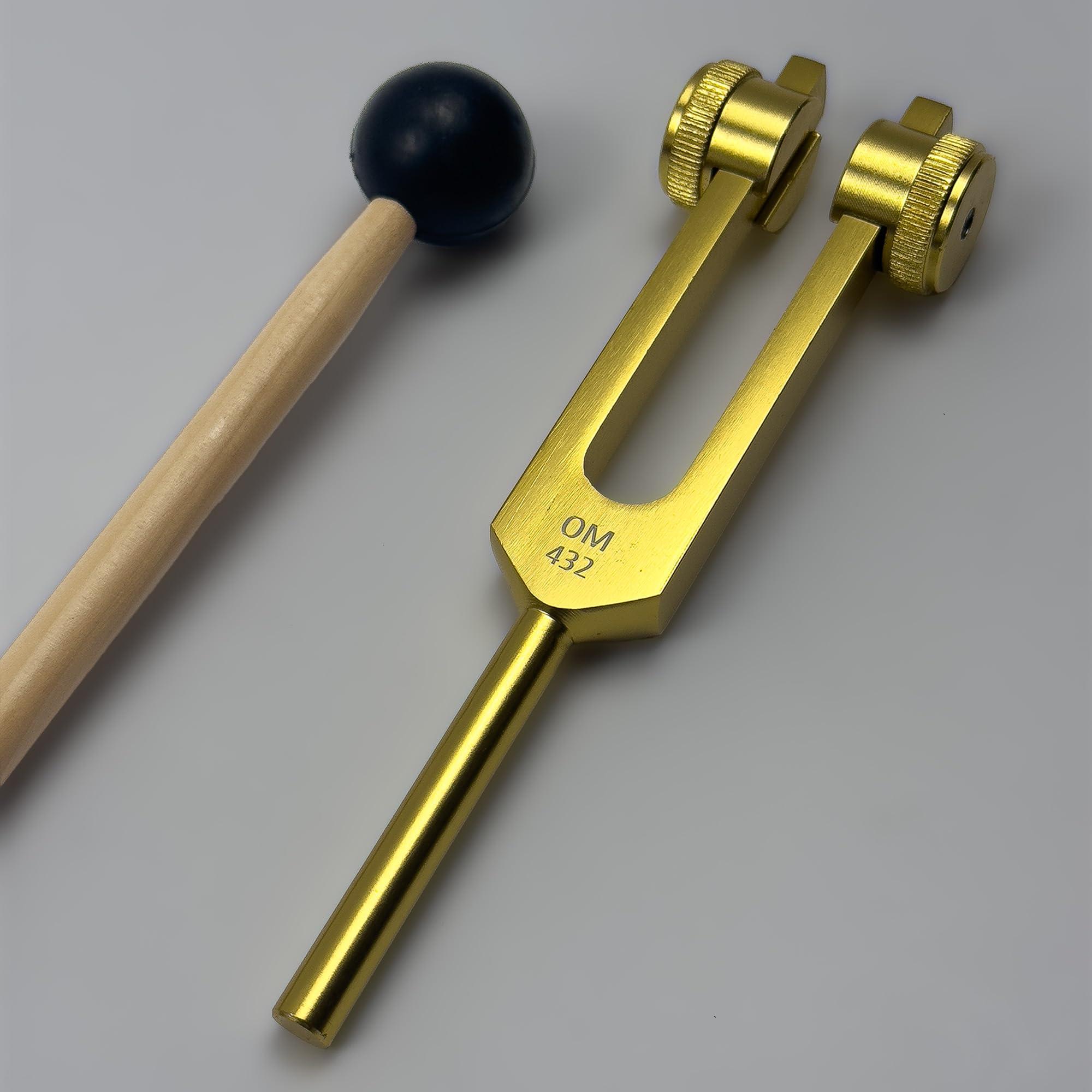 432 Hz Weighted Tuning Fork For Healing - Natural Musical Pitch - Love Frequency 432 Hz - Sound Healing and Biofield Harmonization - Sound Therapy Tools, Sound Healing Instruments - Gold - Image 5