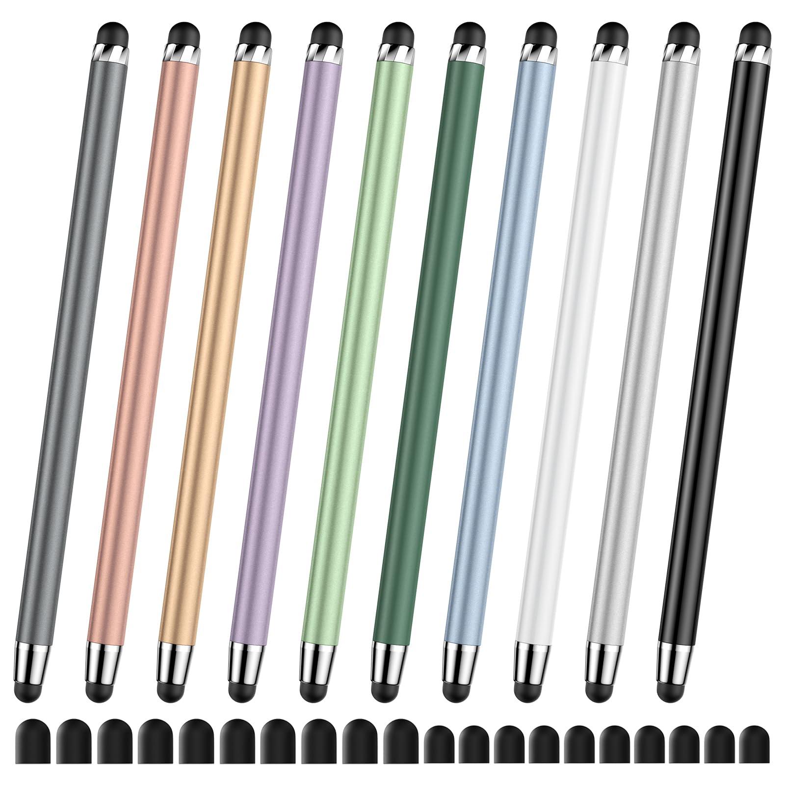 10 PCS Stylus,Stylus Pen for Touchscreen,Stylus 2-in-1 High Sensitivity & Precision Suitable for All Touch Screens of iPhone/ipad/Android Tablets(10 Stylus Pen + 20 Tips)