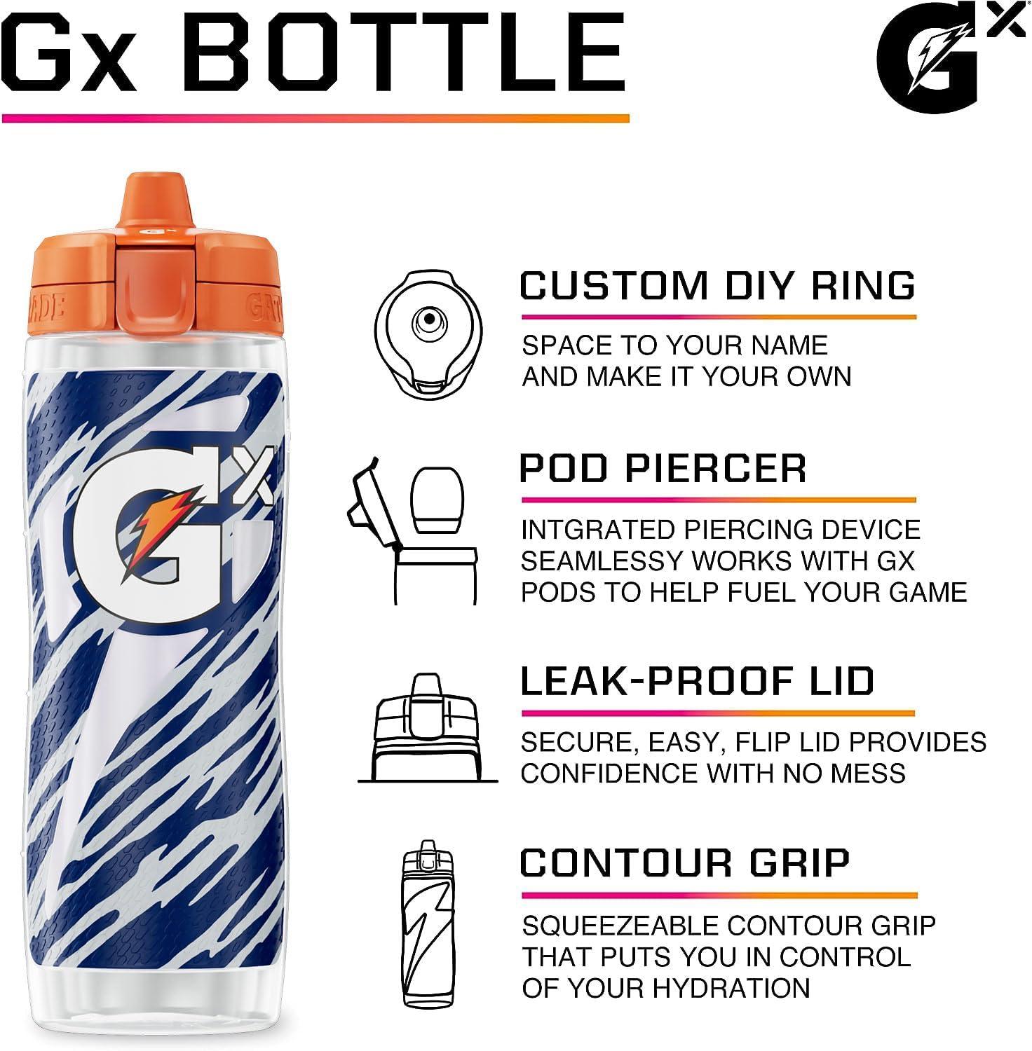 Gatorade Gx NFL Non-Slip Squeeze Bottles, 30 fl oz, Gx Hydration System - Image 3